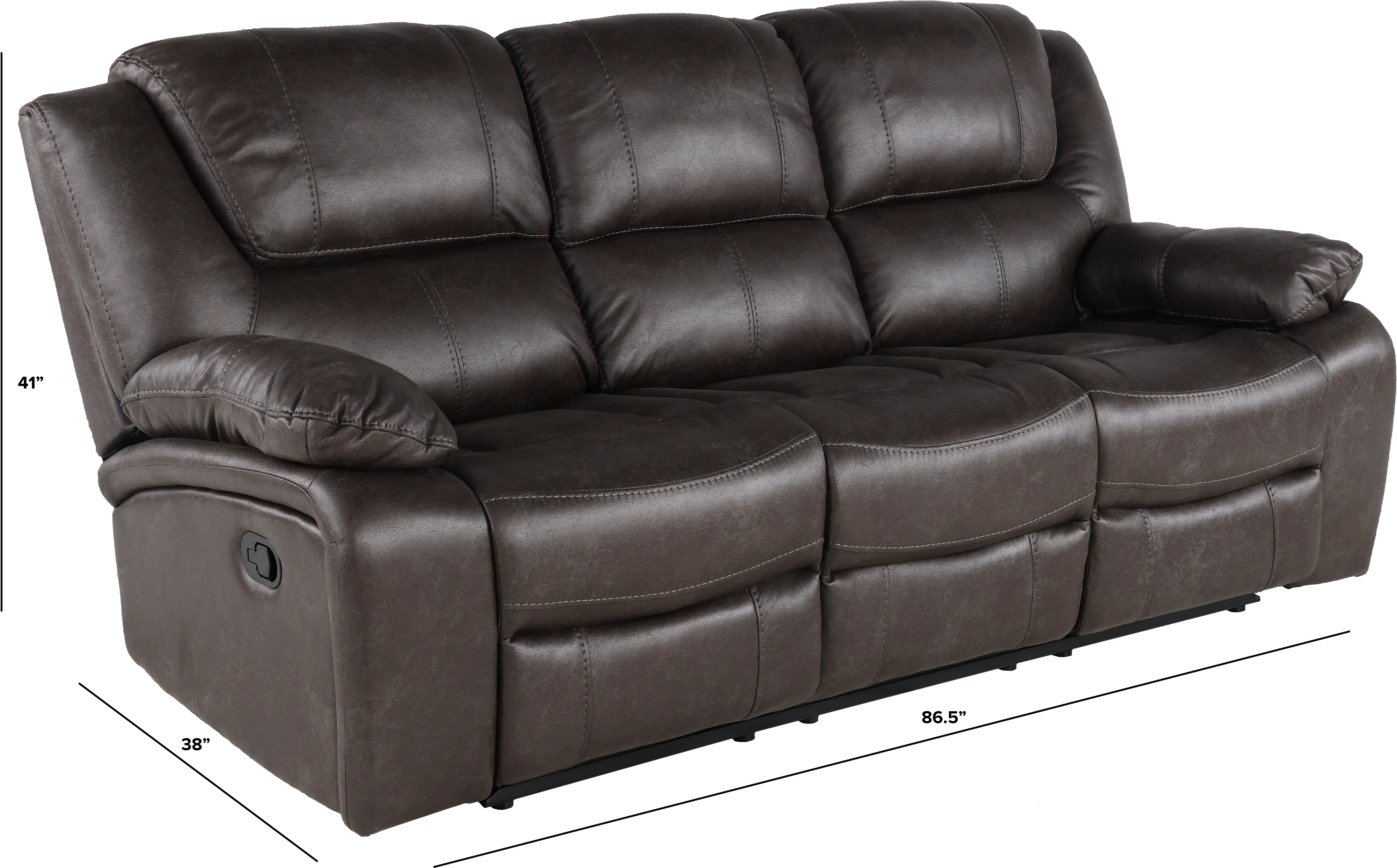 Pasadena Granite Dual Reclining Sofa-3