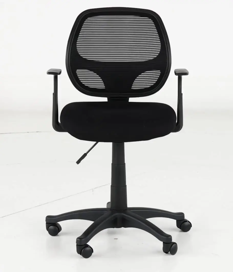 Black Mesh Swivel Office Chair-4