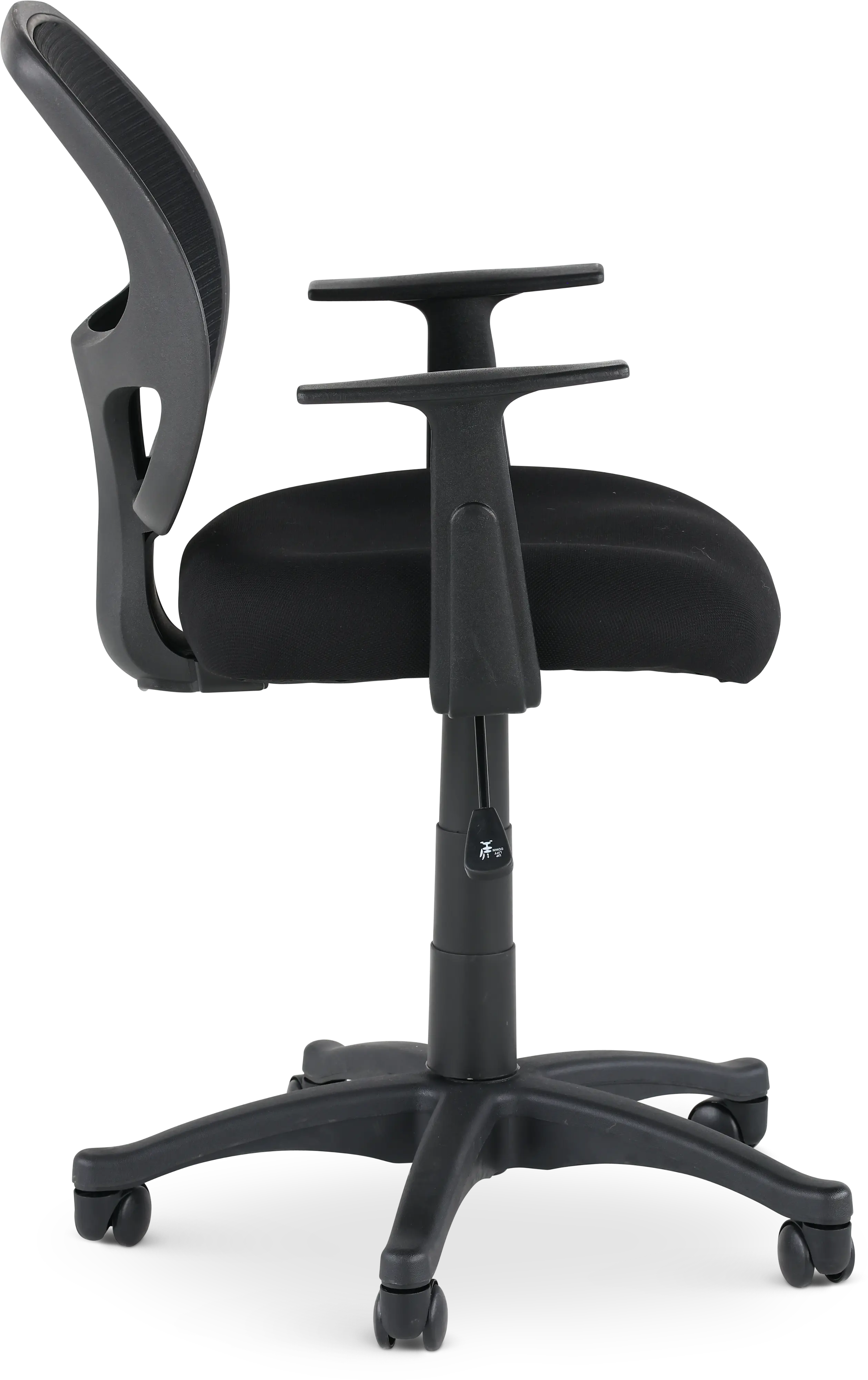 Black Mesh Swivel Office Chair-5