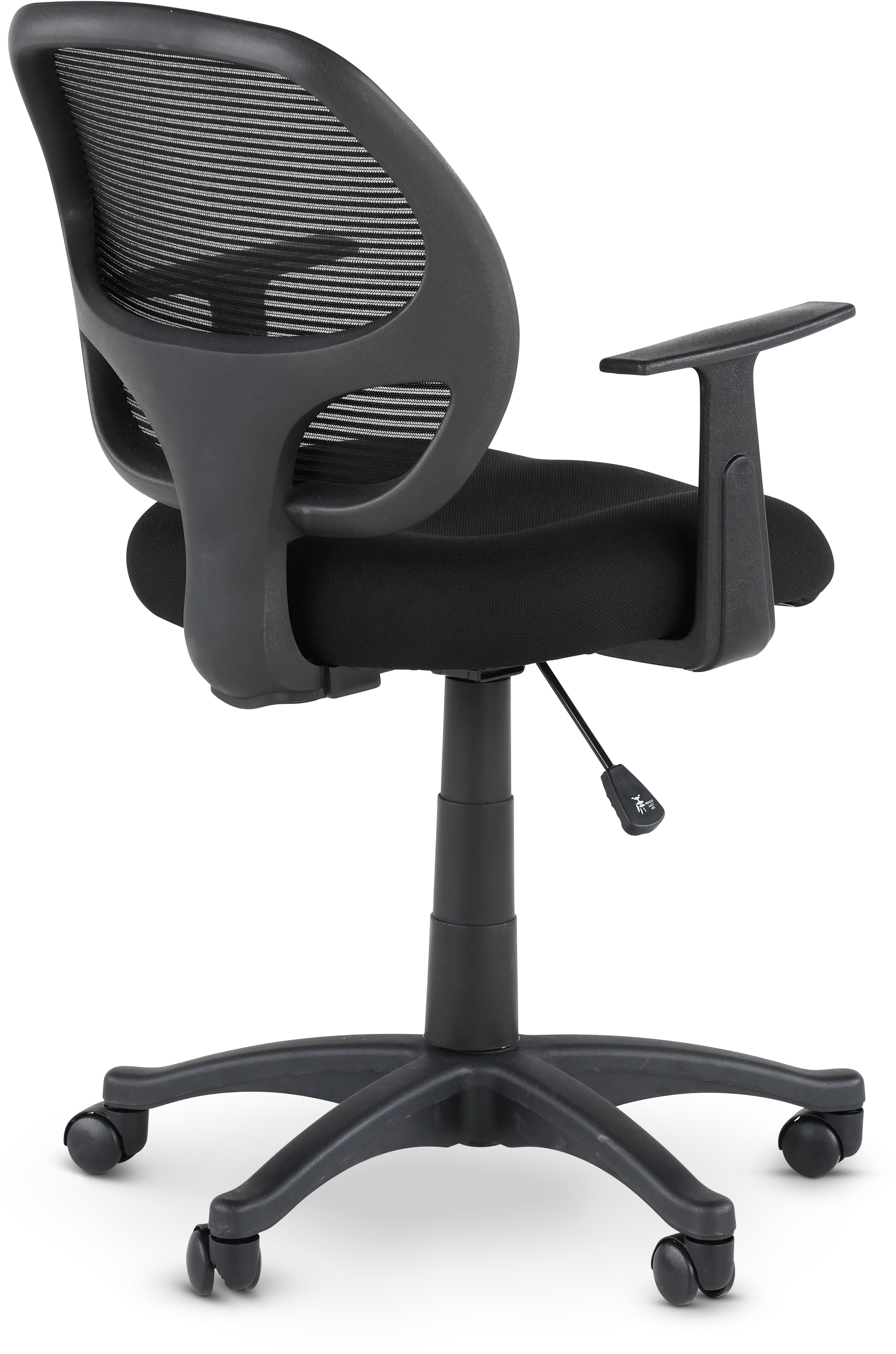 Black Mesh Swivel Office Chair-6