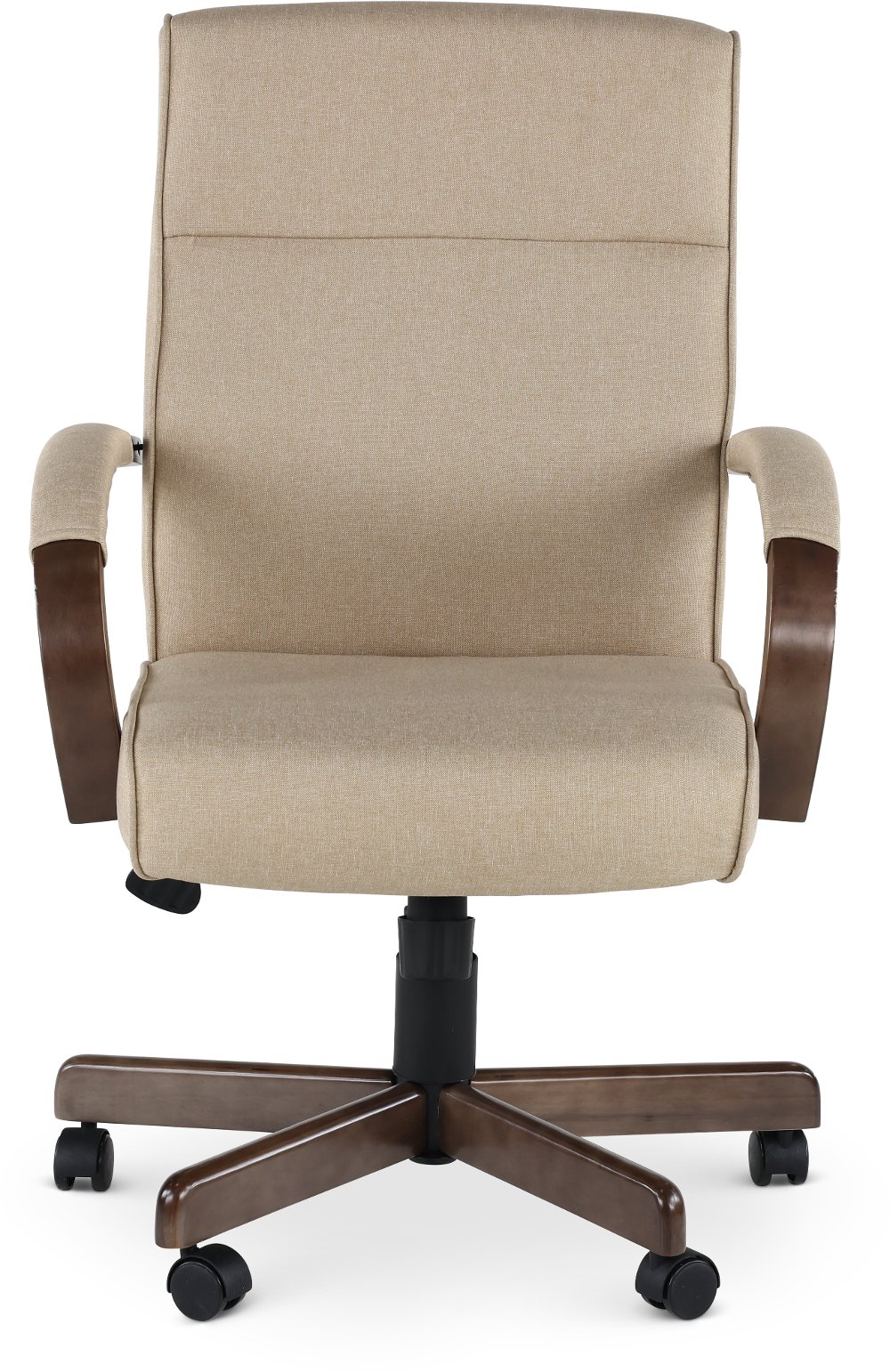 Beige Fabric Swivel Office Chair