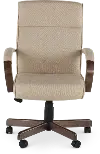 Beige Fabric Swivel Office Chair