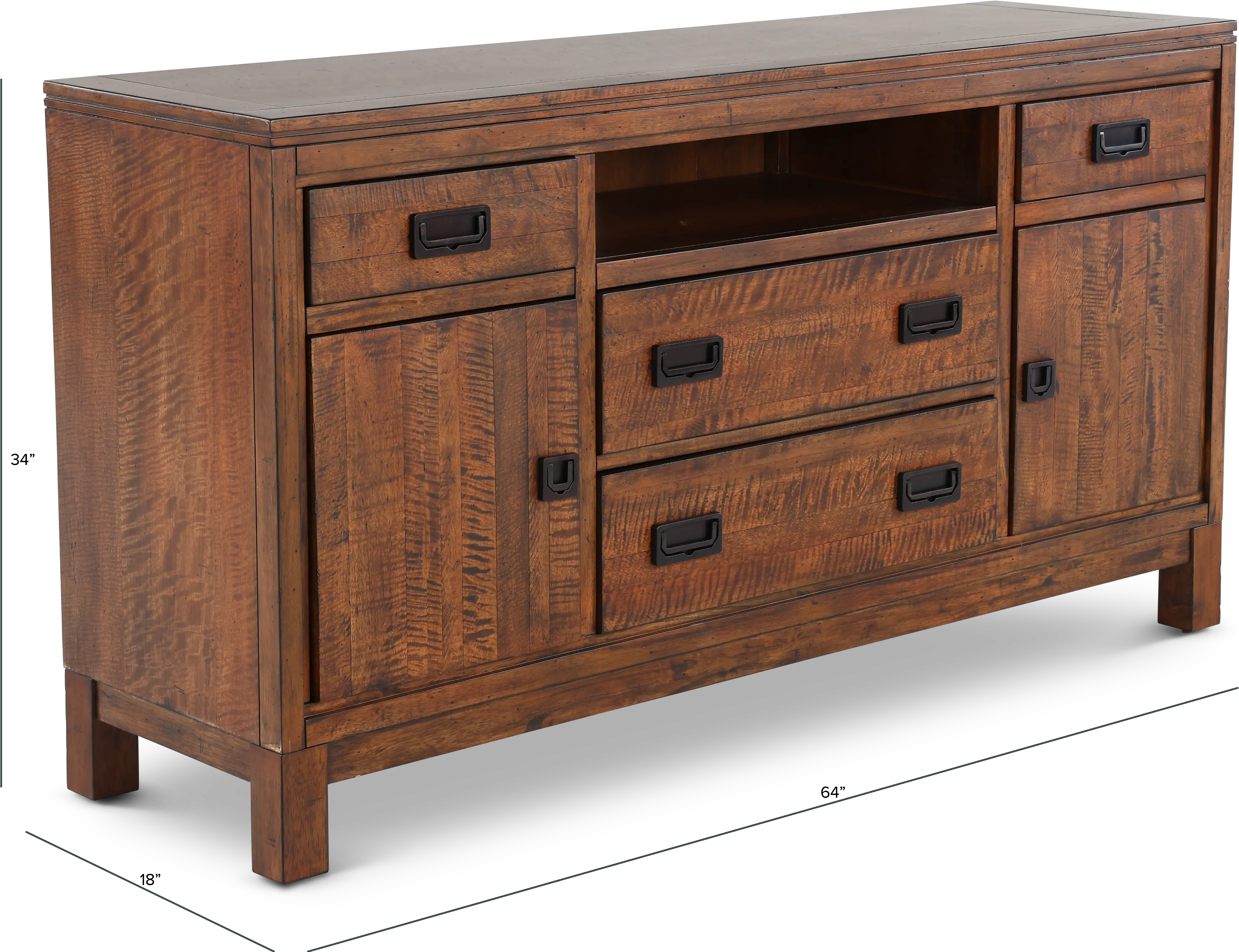 Stoney Knoll 64  Brown TV Stand-3