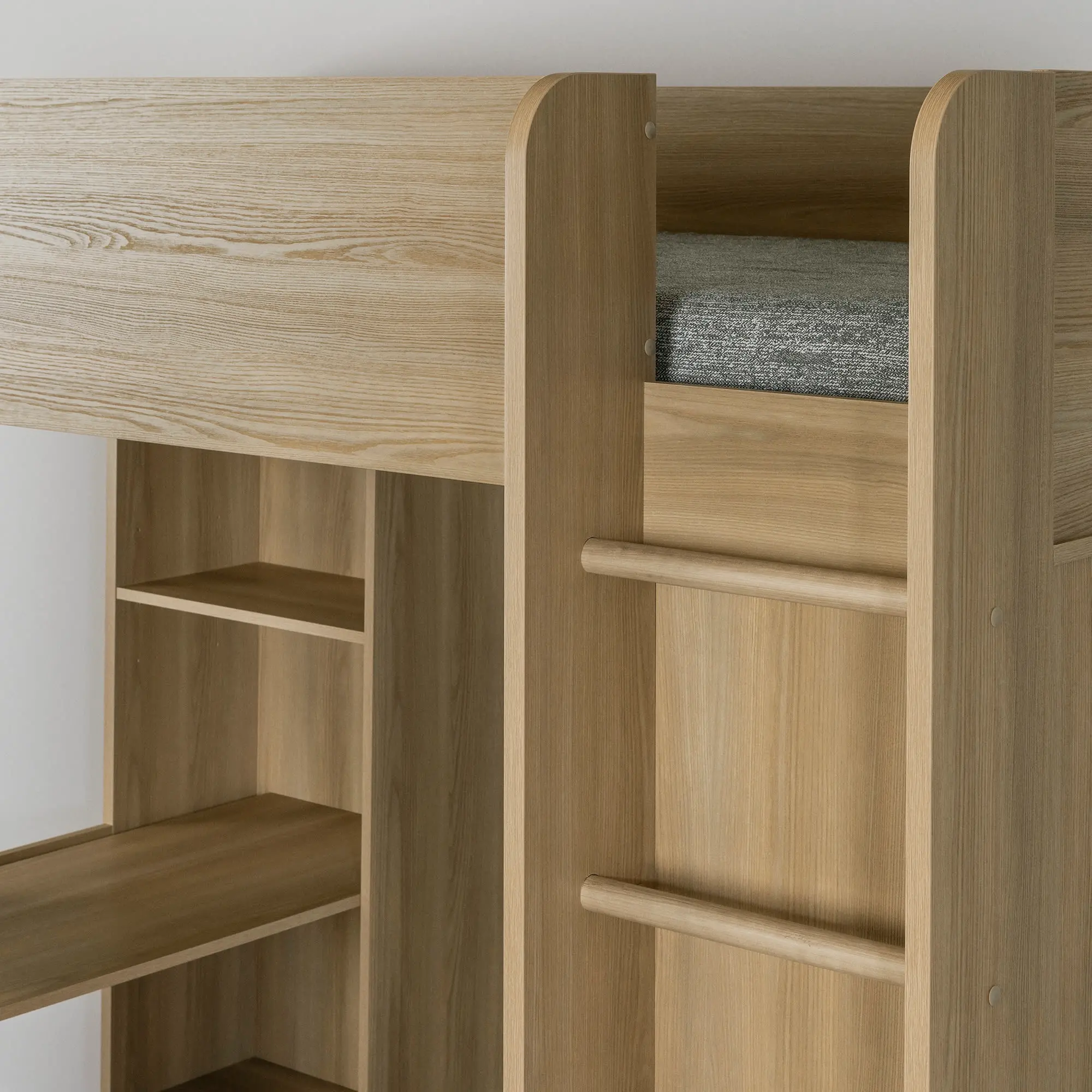 13458 Logik Natural Twin Loft Bed with Desk - South Shore-4