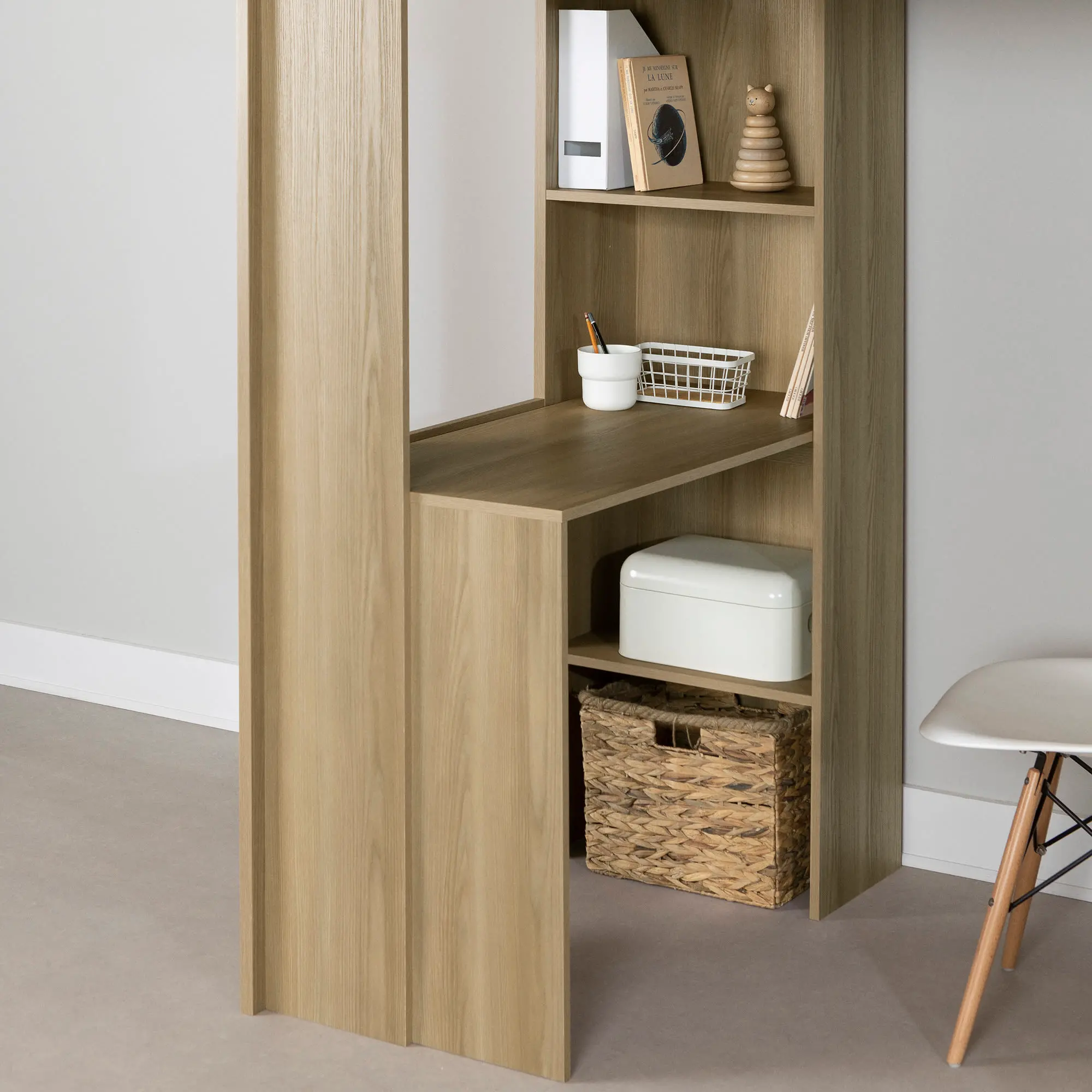 13458 Logik Natural Twin Loft Bed with Desk - South Shore-6