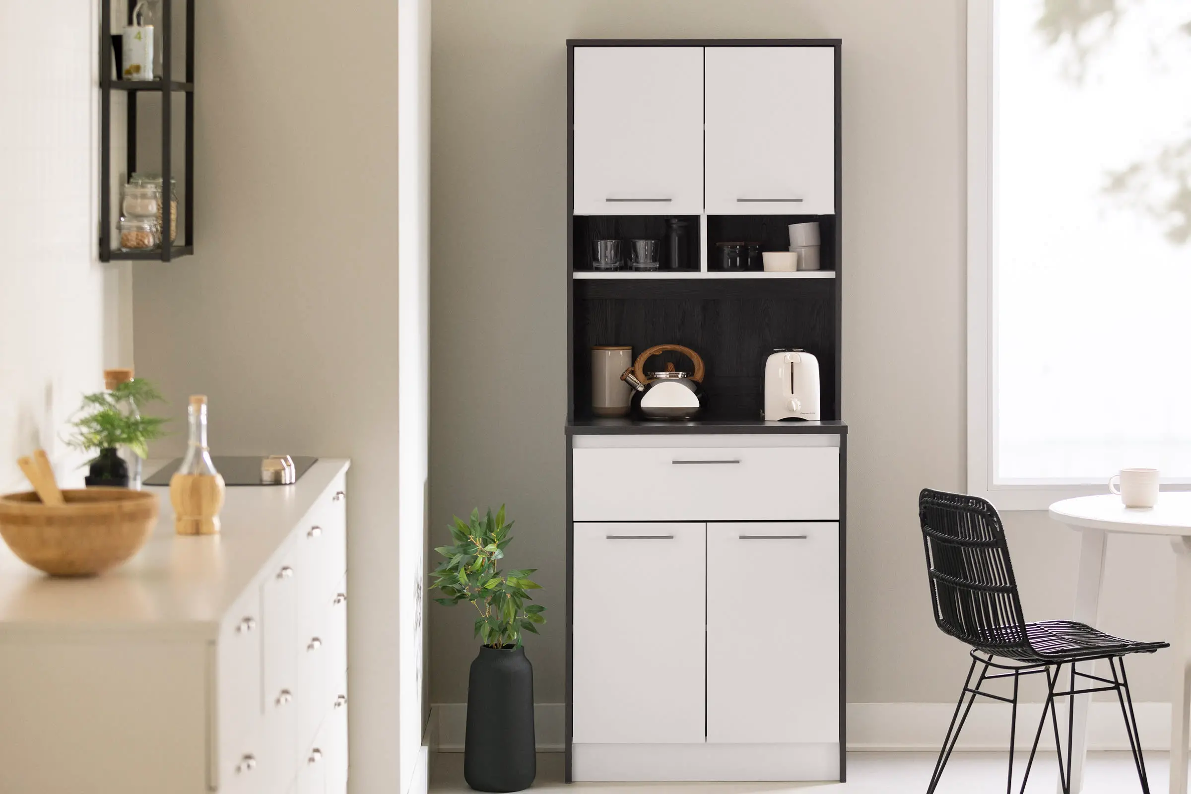 14422 Myro Gray Oak and White Pantry Cabinet - South Shore-3