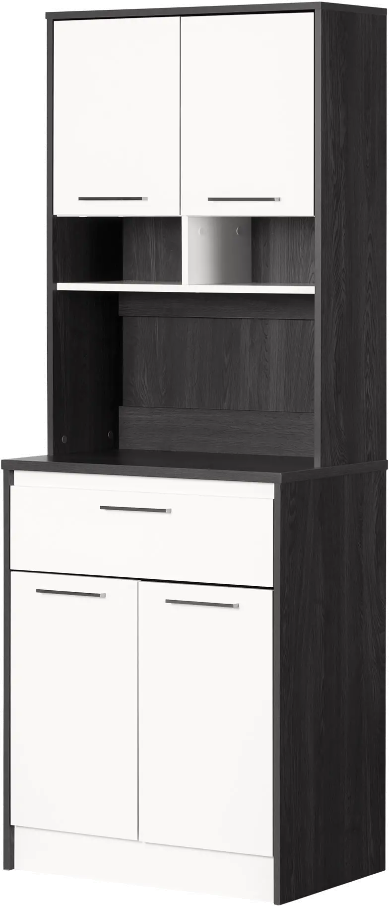 14422 Myro Gray Oak and White Pantry Cabinet - South Shore-1