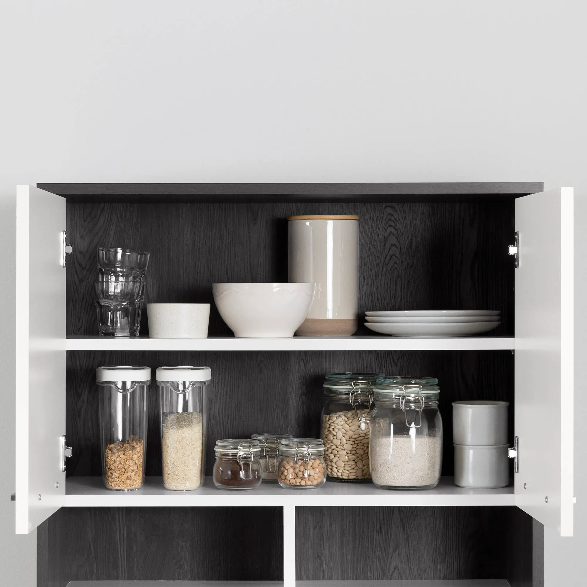 14422 Myro Gray Oak and White Pantry Cabinet - South Shore-5