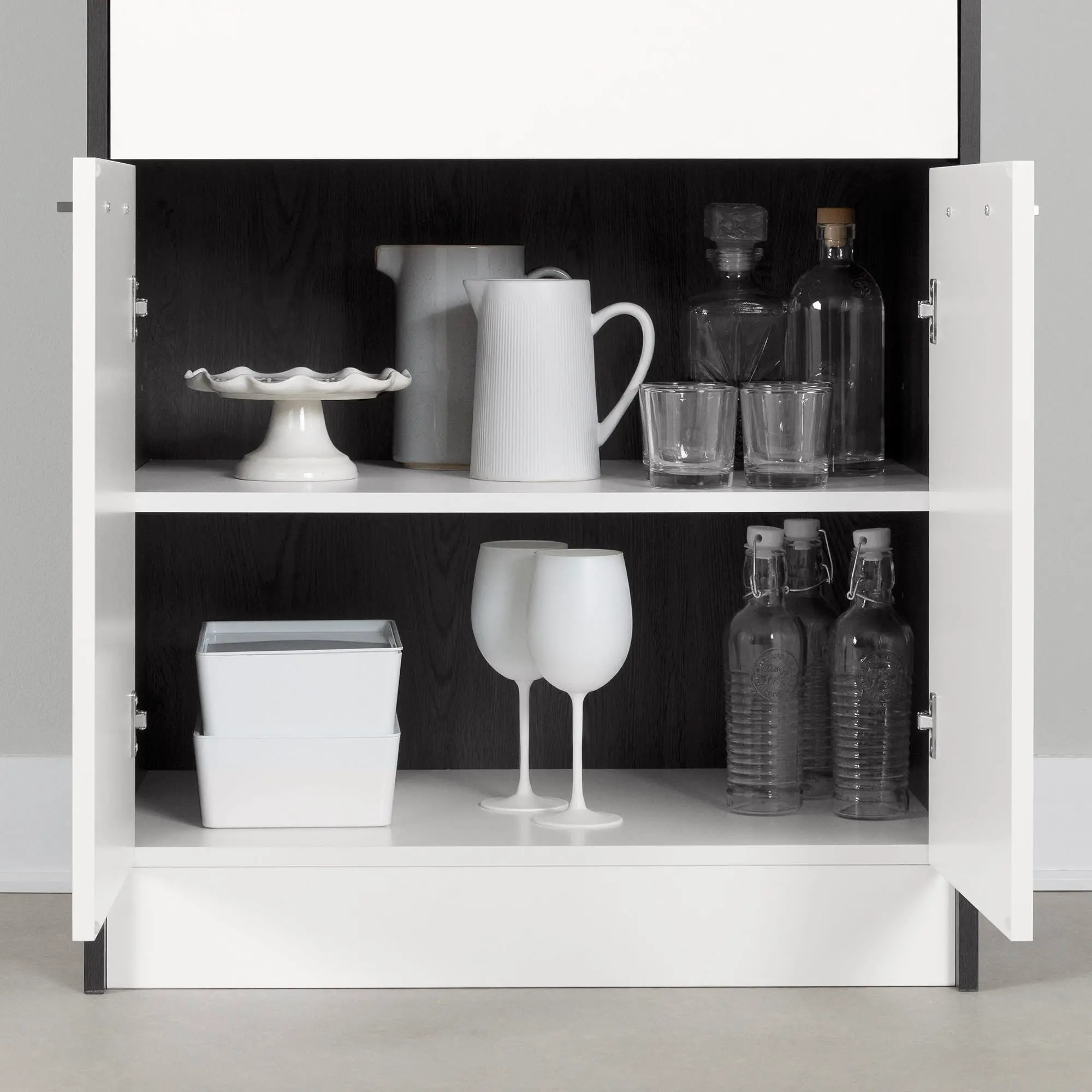 14422 Myro Gray Oak and White Pantry Cabinet - South Shore-9