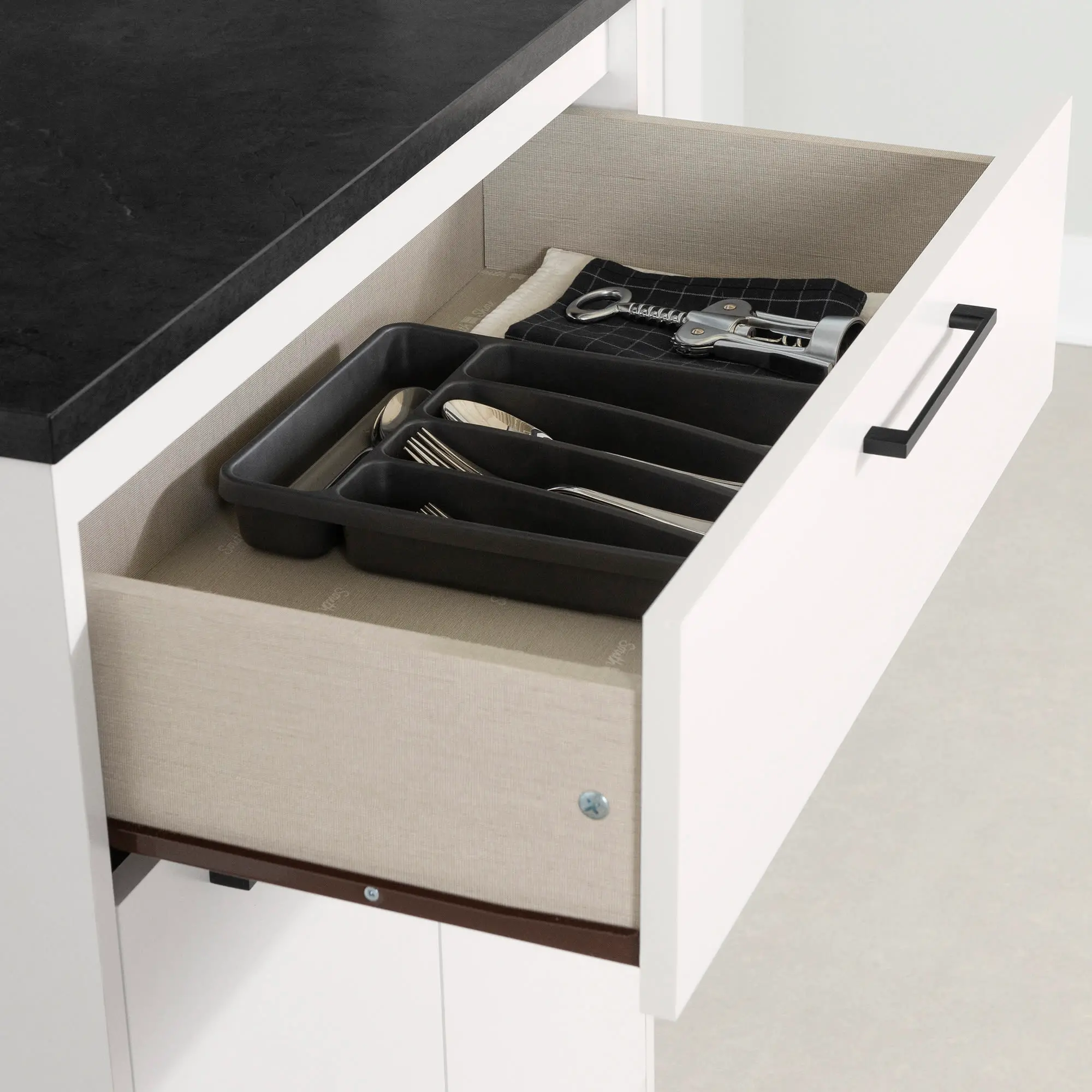 14423 Myro Black and White Pantry Cabinet - South Shore-11