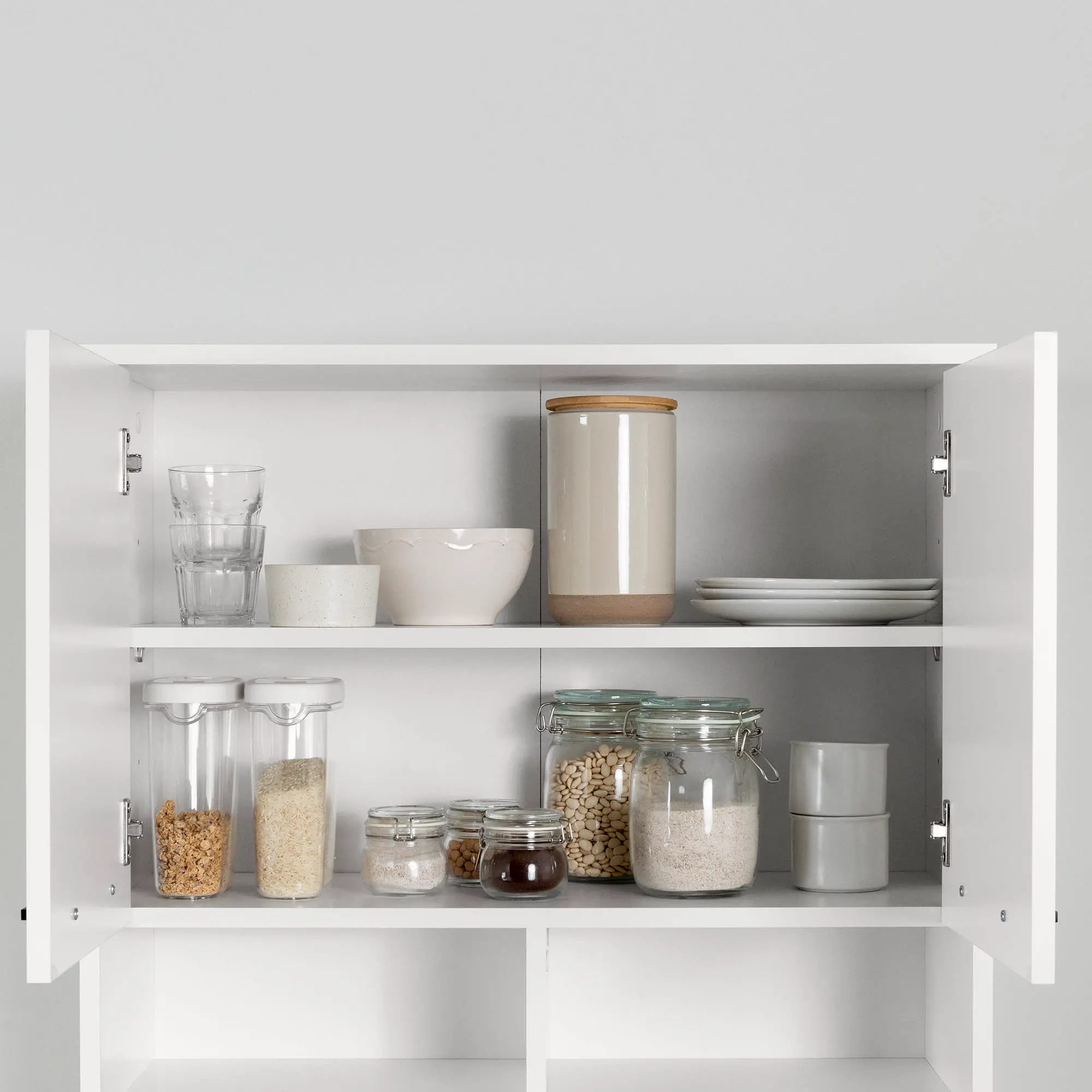 14423 Myro Black and White Pantry Cabinet - South Shore-5