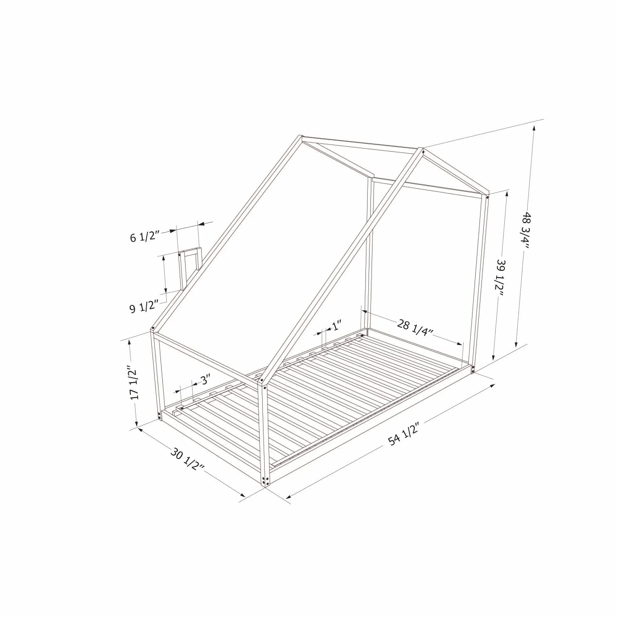 14470 Sweedi Natural Toddler House Bed - South Shore-5