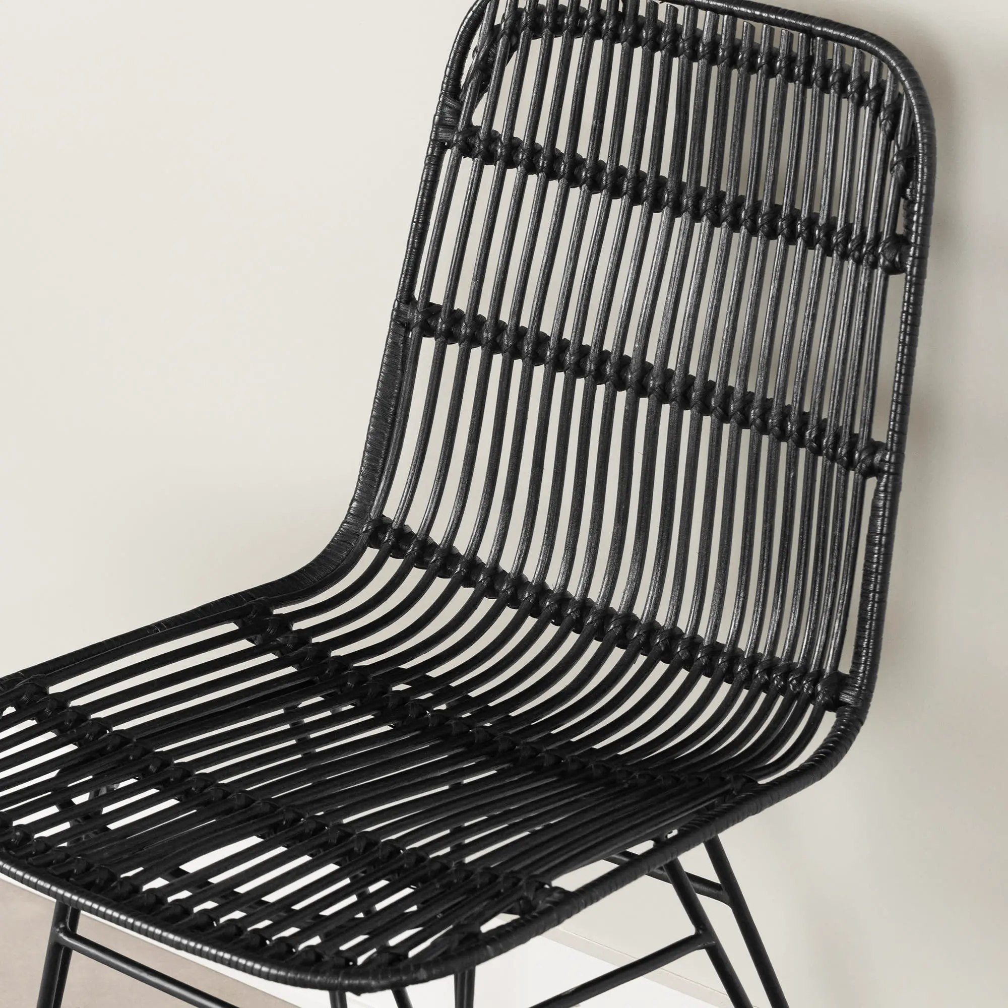 14518 Balka Black Rattan Dining Chair, Set of 2 - South Shore-4
