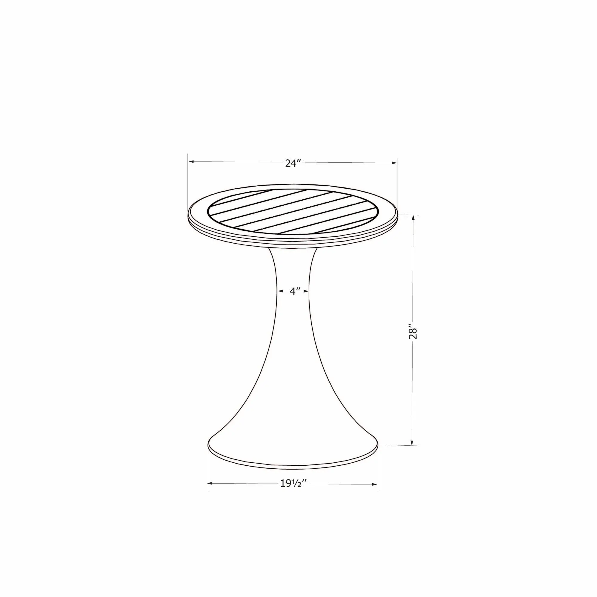 15000 Dalya White Outdoor Bistro Table - South Shore-4