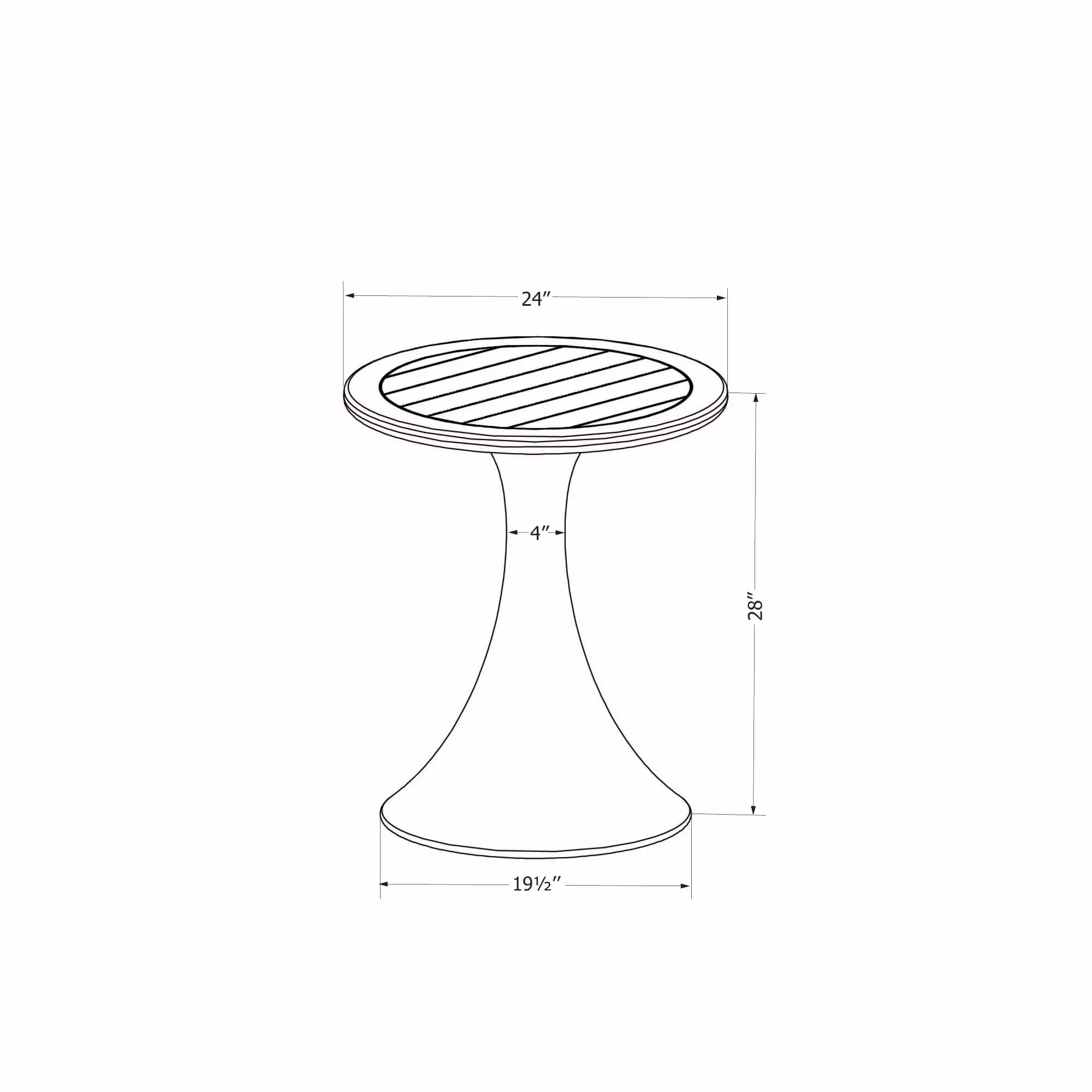 15002 Dalya Dark Gray  Outdoor Bistro Table-3