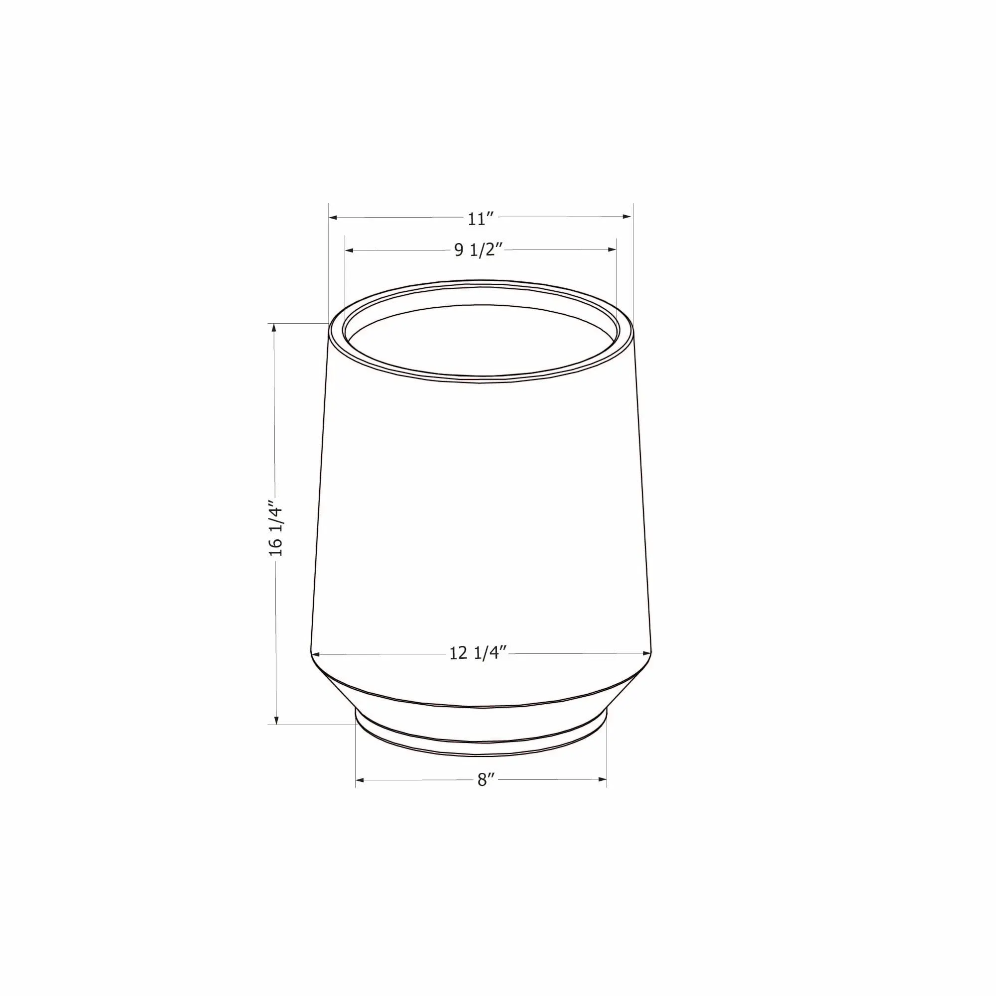 15004 Dalya White 16  Outdoor Planter-4