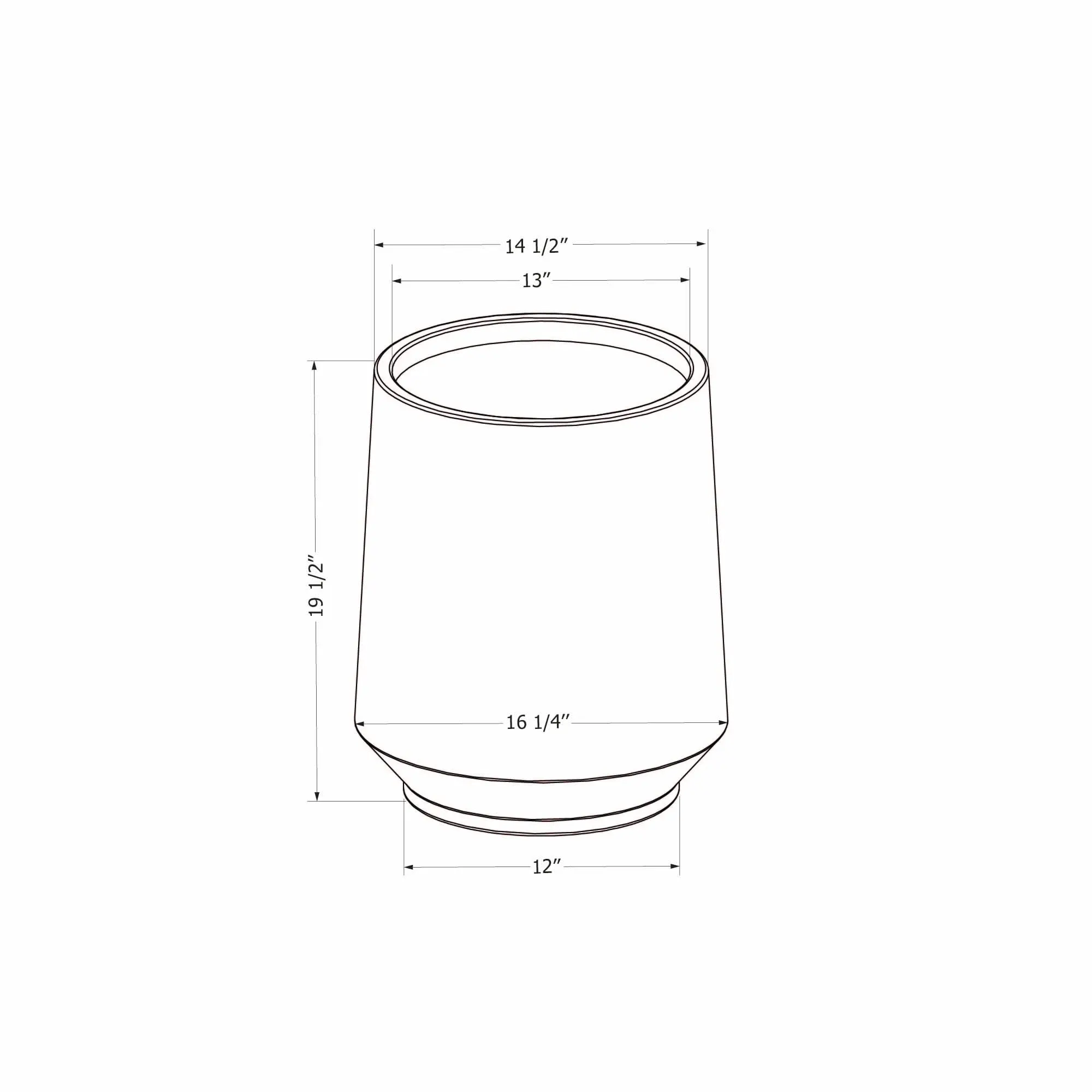 15010 Dalya Dark Gray 19  Outdoor Planter-4