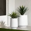 15014 Dalya White Planters, Set of 2 - South Shore