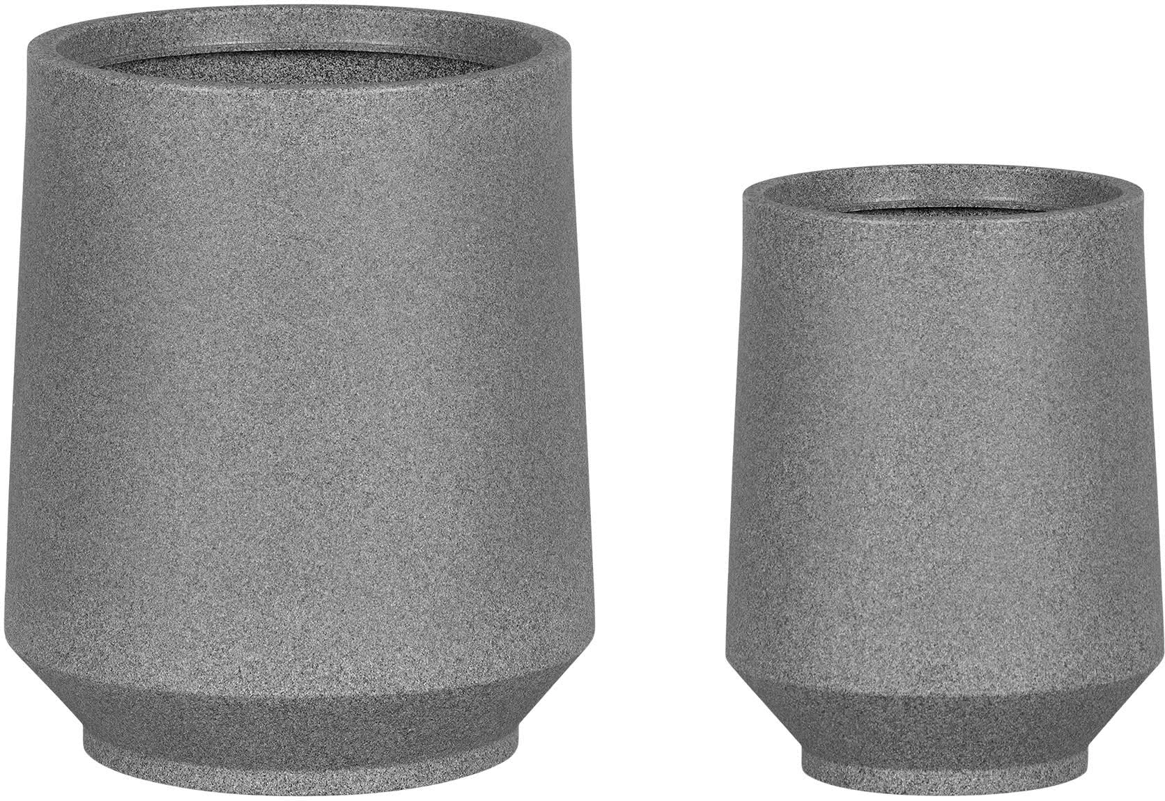 15016 Dalya Mottled Gray Planters, Set of 2 - South Shore-1