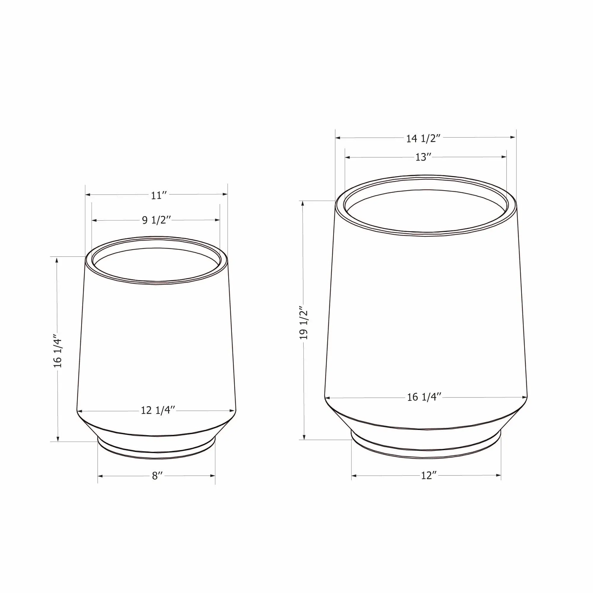 15016 Dalya Mottled Gray Planters, Set of 2 - South Shore-4
