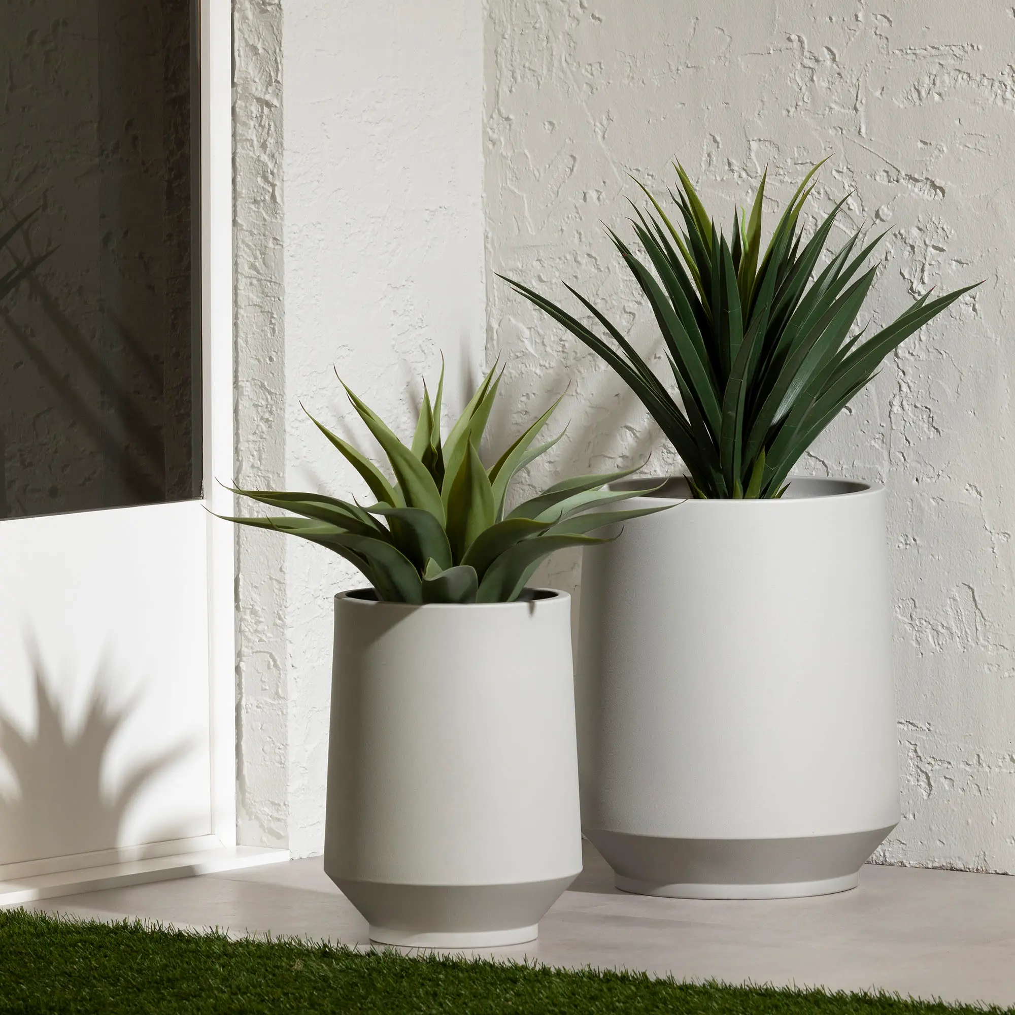 15017 Dalya Greige Planters, Set of 2 - South Shore-2