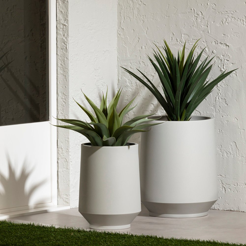 Dalya Greige Planters Set of 2 - South Shore