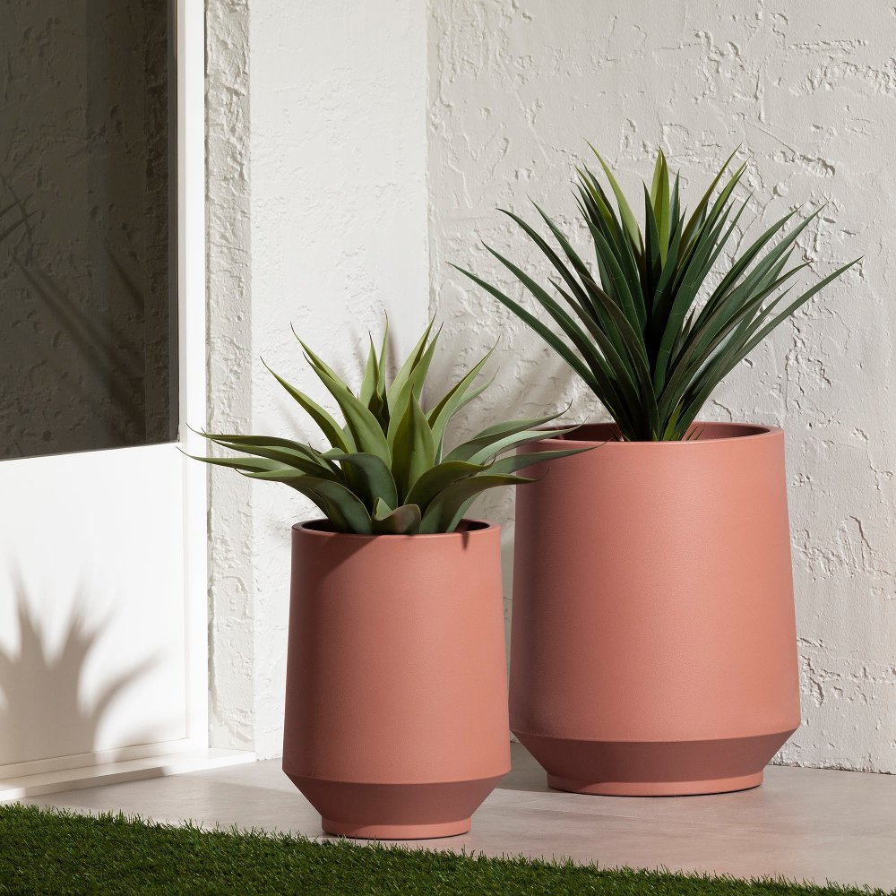 Dalya Burnt Orange Planters Set of 2 - South Shore
