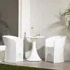 15234 Dalya White 3 Piece Outdoor Bistro Set - South Shore