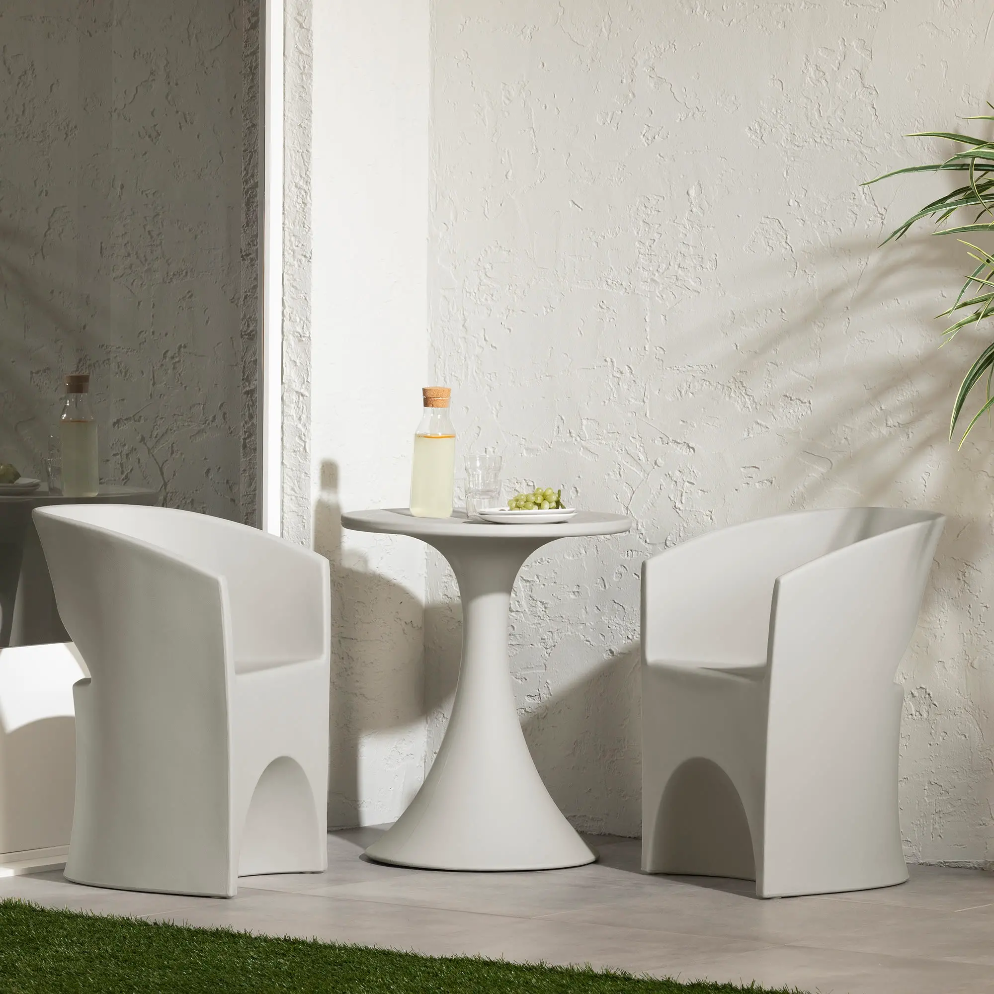 15235 Dalya Gray 3 Piece Outdoor Bistro Set-2