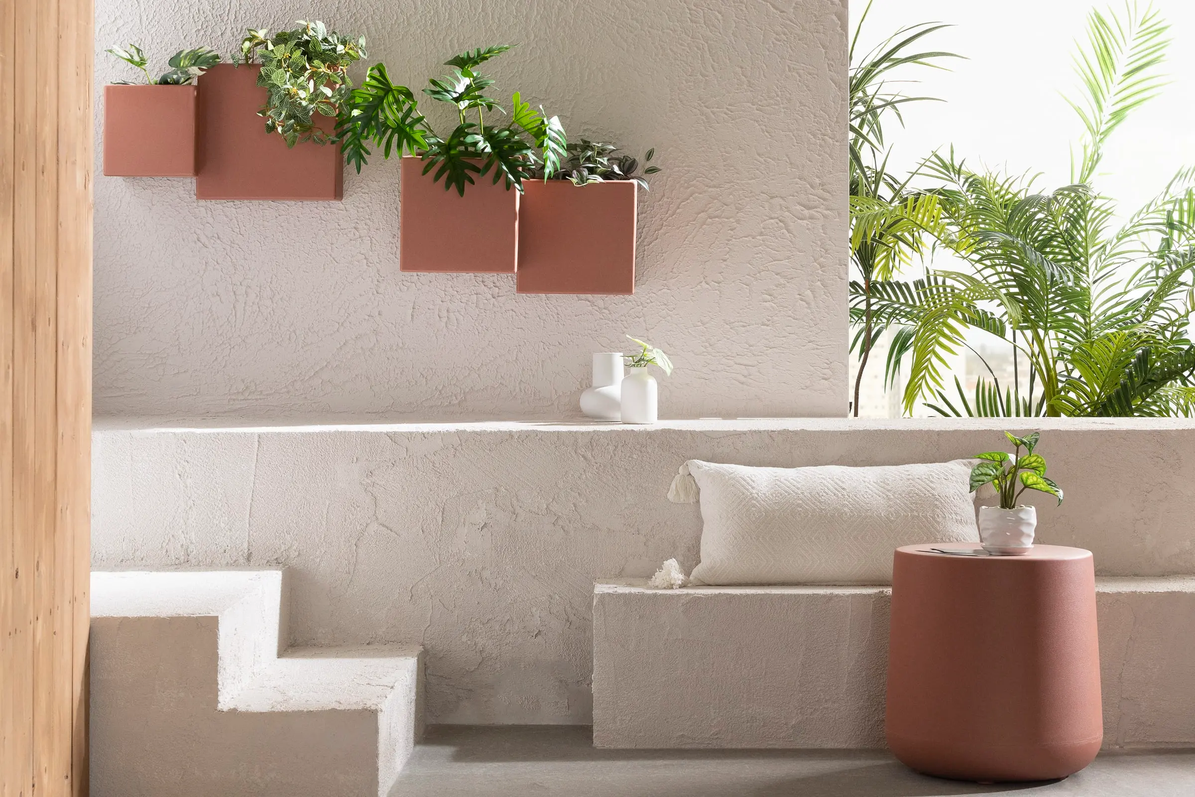 15330 Dalya Burnt Orange Wall Planters, Set of 2 - South Shore-5