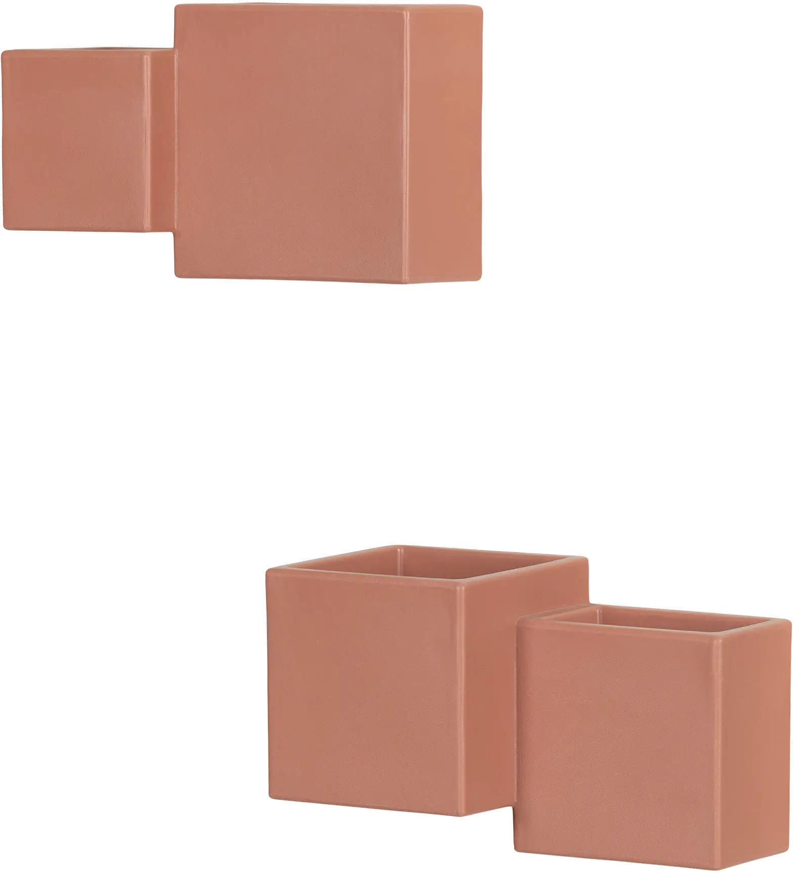 15330 Dalya Burnt Orange Wall Planters, Set of 2 - South Shore-1