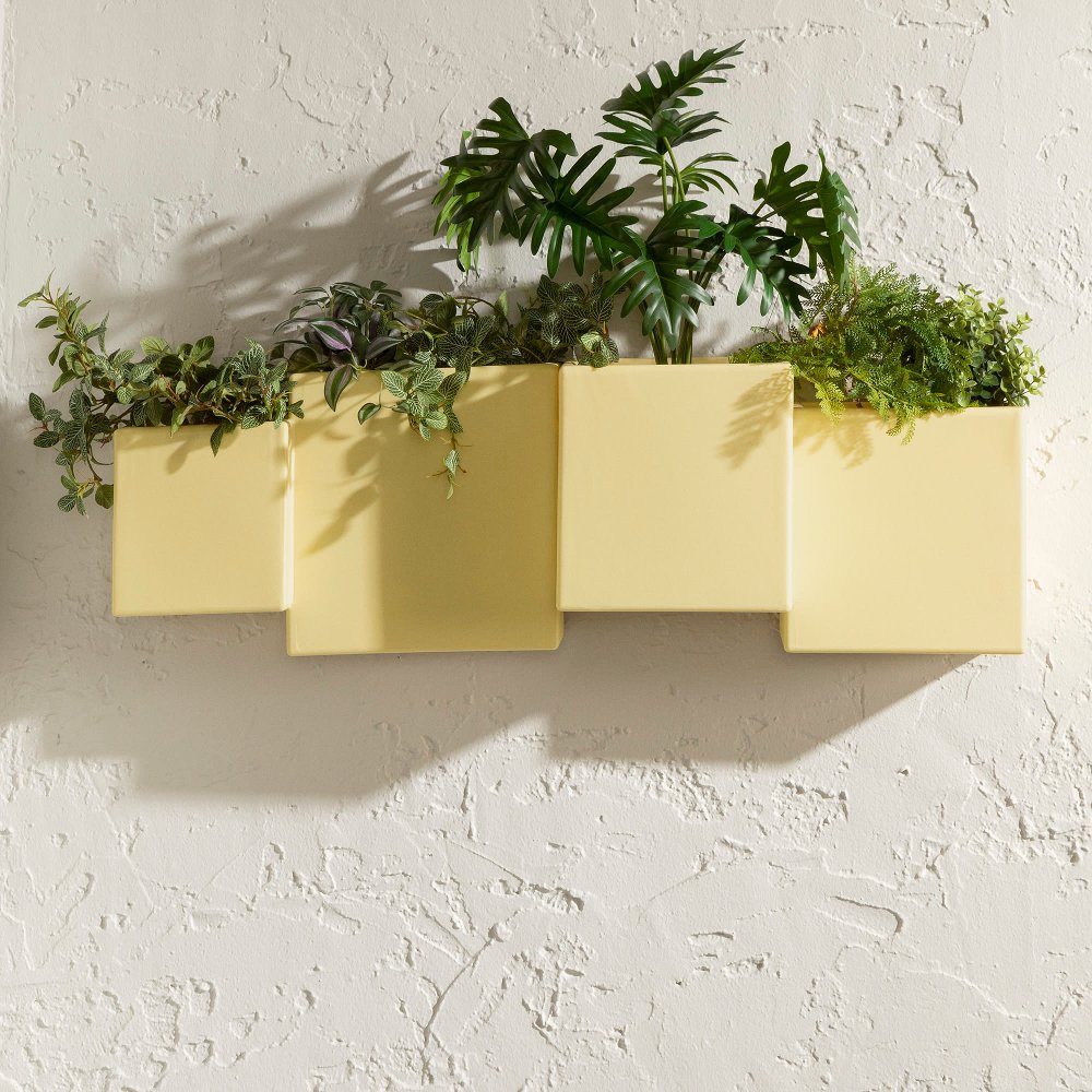 Dalya Light Yellow Wall Planters Set of 2 - South Shore