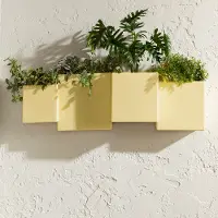 15331 Dalya Light Yellow Wall Planters, Set of 2 - South Shore