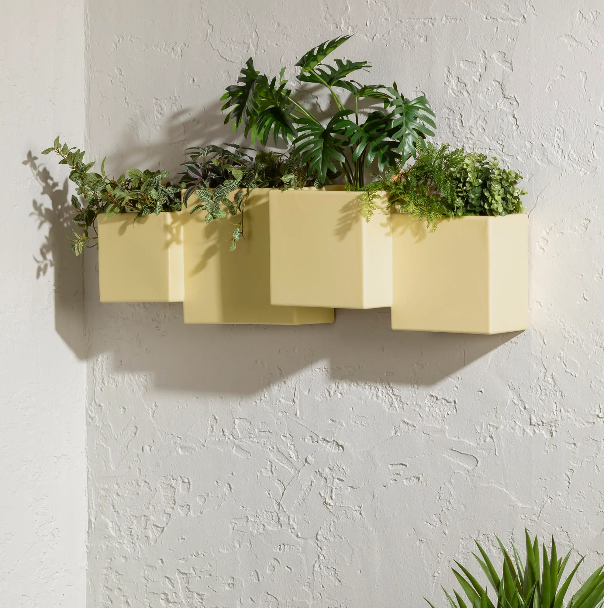 15331 Dalya Light Yellow Wall Planters, Set of 2 - South Shore-3