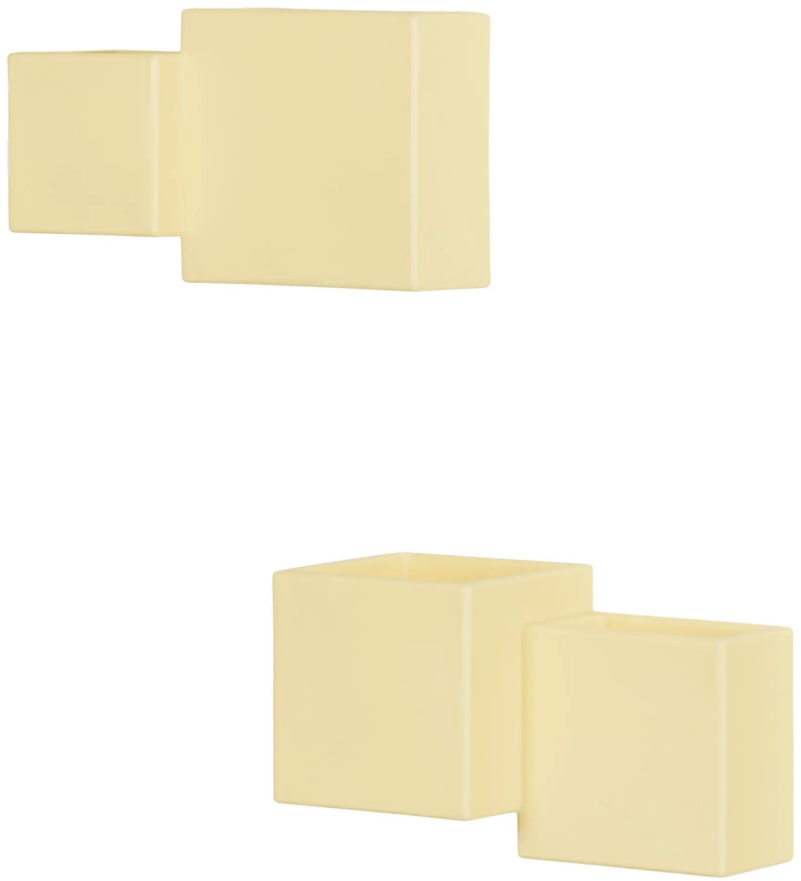 15331 Dalya Light Yellow Wall Planters, Set of 2 - South Shore-1