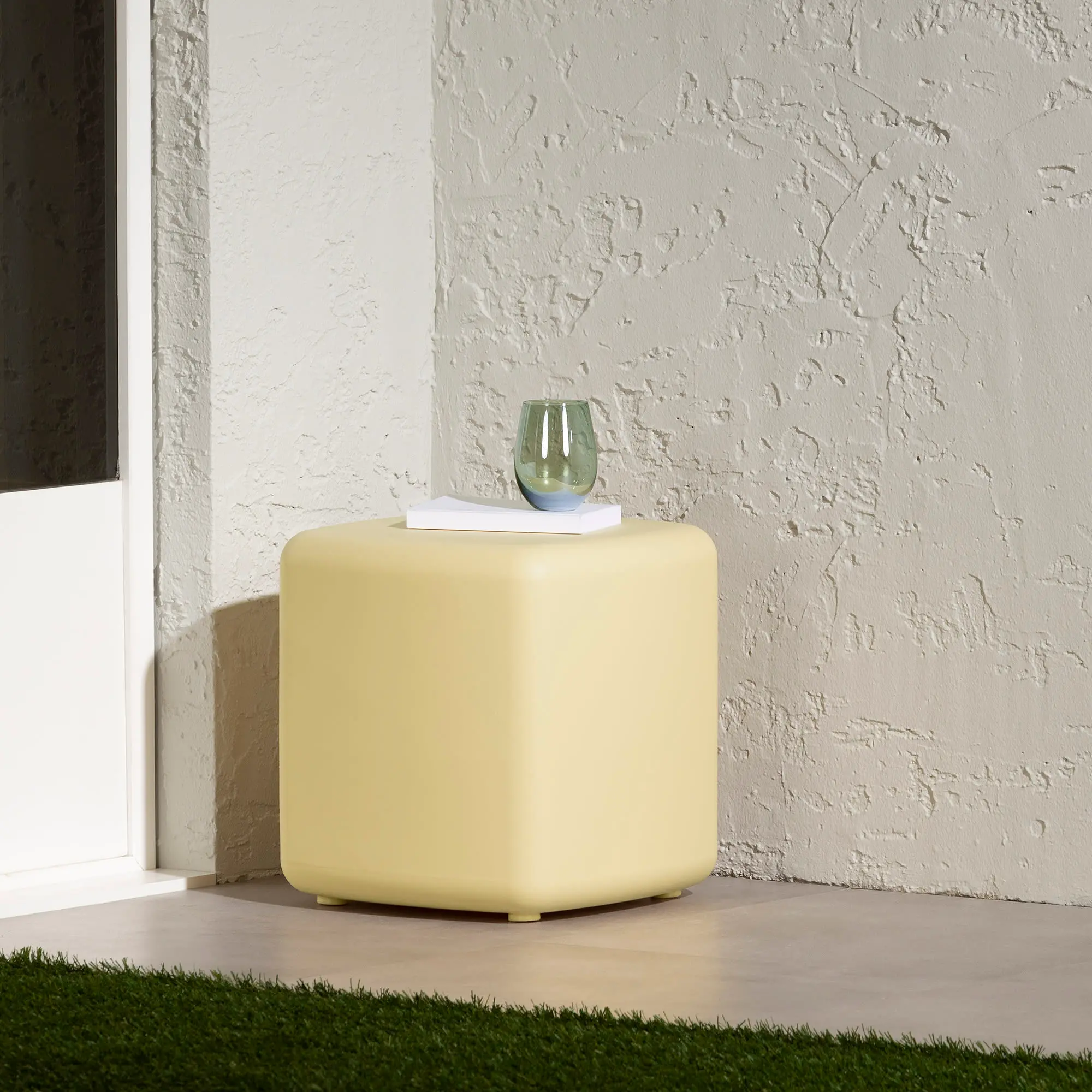 15333 Dalya Yellow Outdoor Side Table - South Shore-2