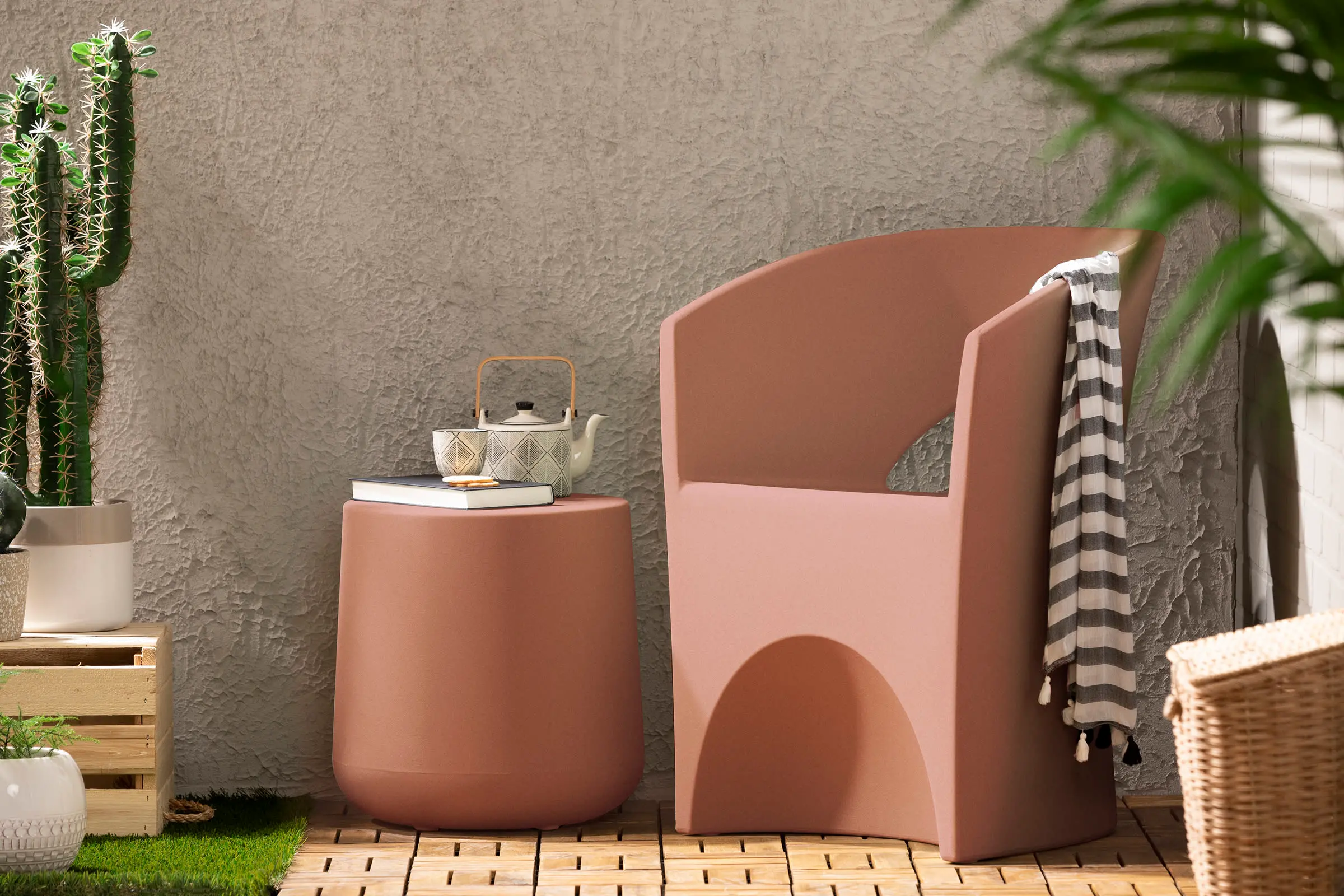 15334 Dalya Burnt Orange Outdoor Patio Chair - South Shore-4