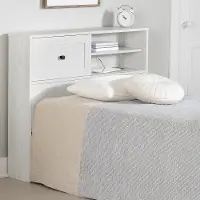 15433 Hazen White Twin Bookcase Headboard - South Shore