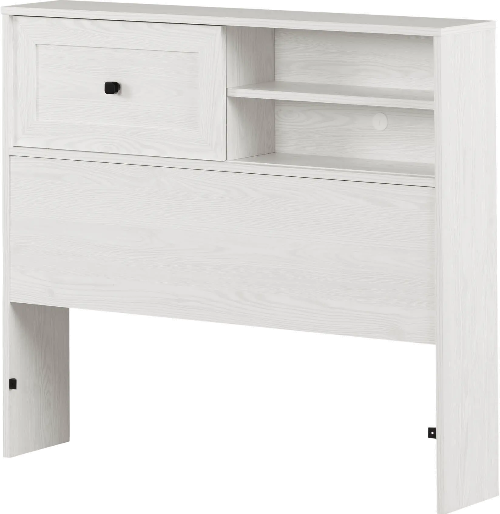 15433 Hazen White Twin Bookcase Headboard - South Shore-1