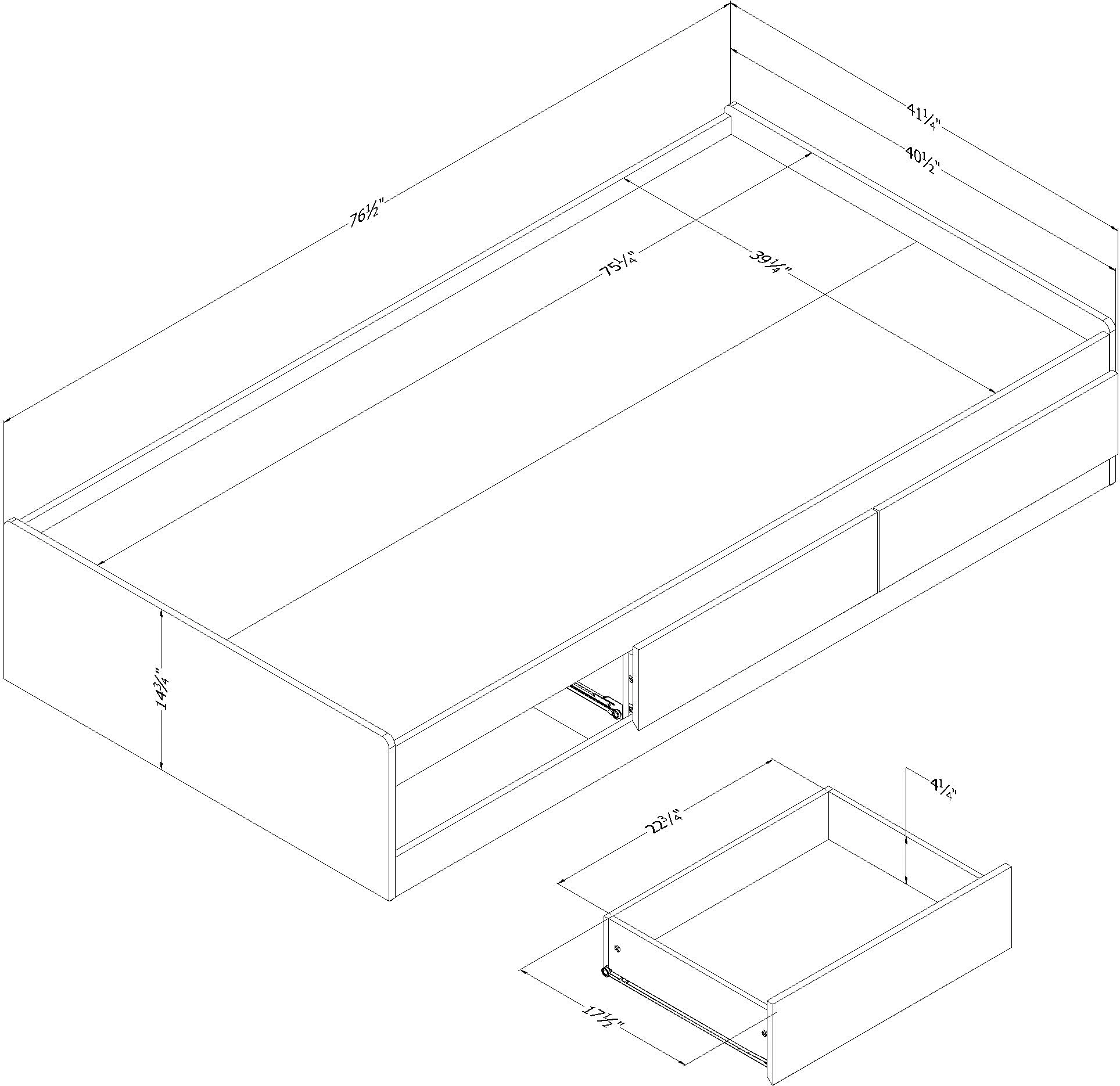 15442 Yodi Walnut Twin Storage Bed - South Shore-4