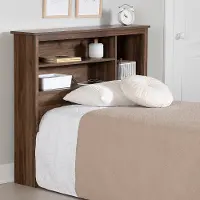 15443 Yodi Walnut Twin Storage Headboard - South Shore