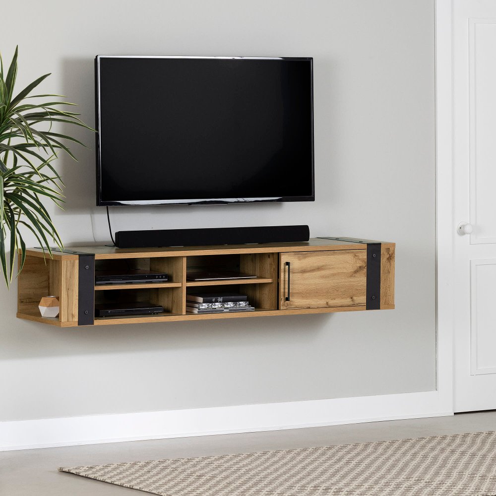 Munich Oak 68" Hanging TV Stand - South Shore