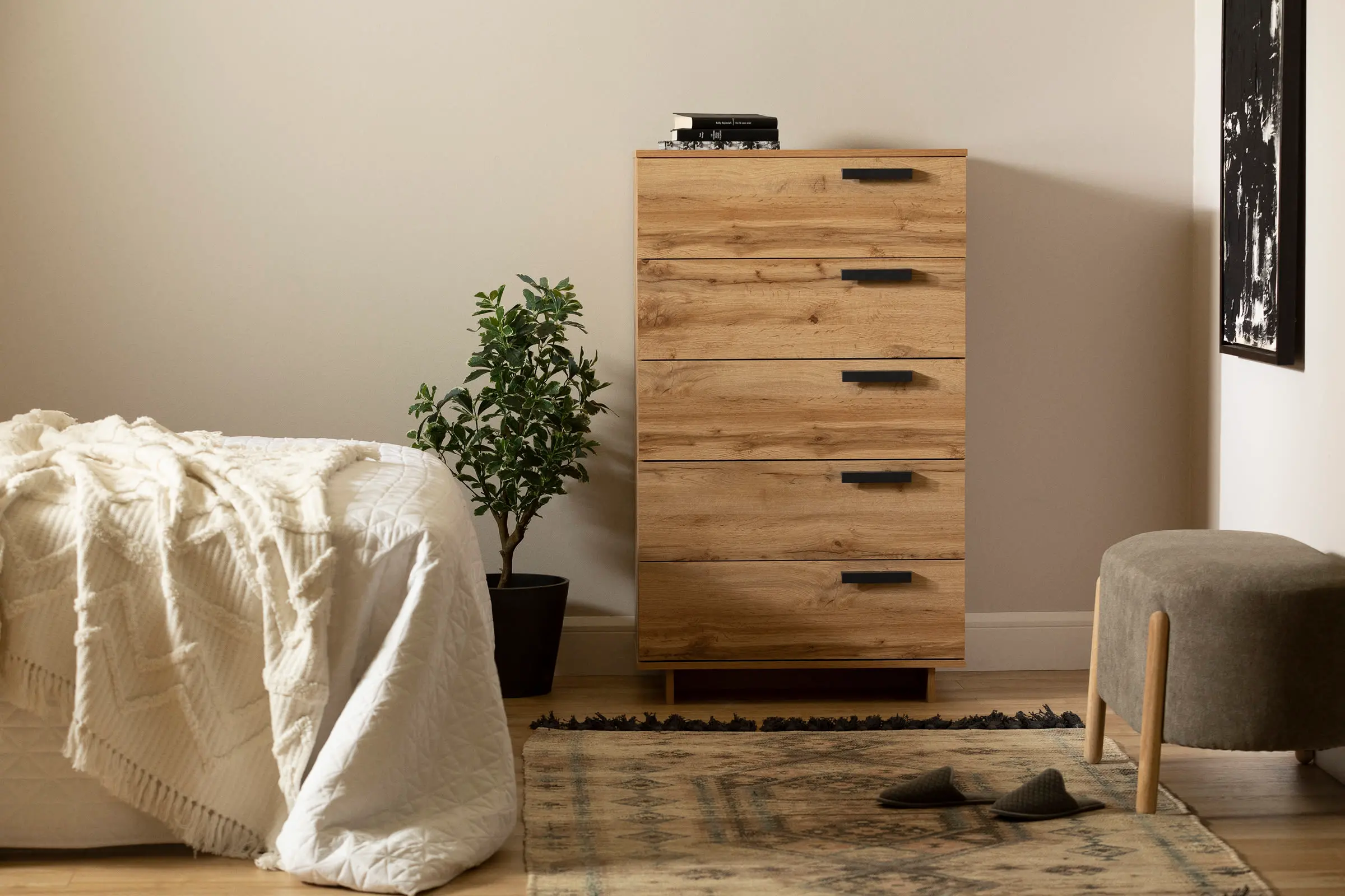 15643 Cavalleri Oak 5-Drawer Chest - South Shore-3