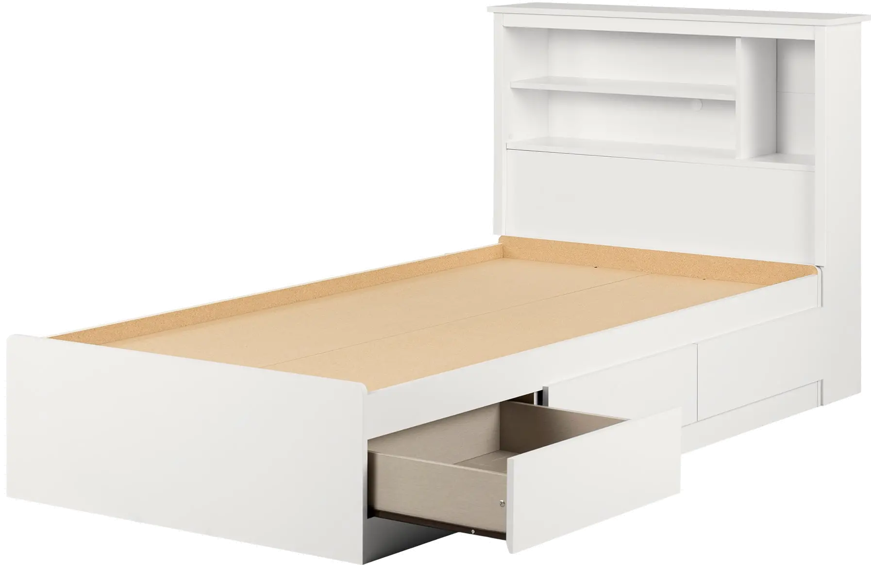 15668 Gramercy White Twin Bed and Headboard Set - South Shore-1