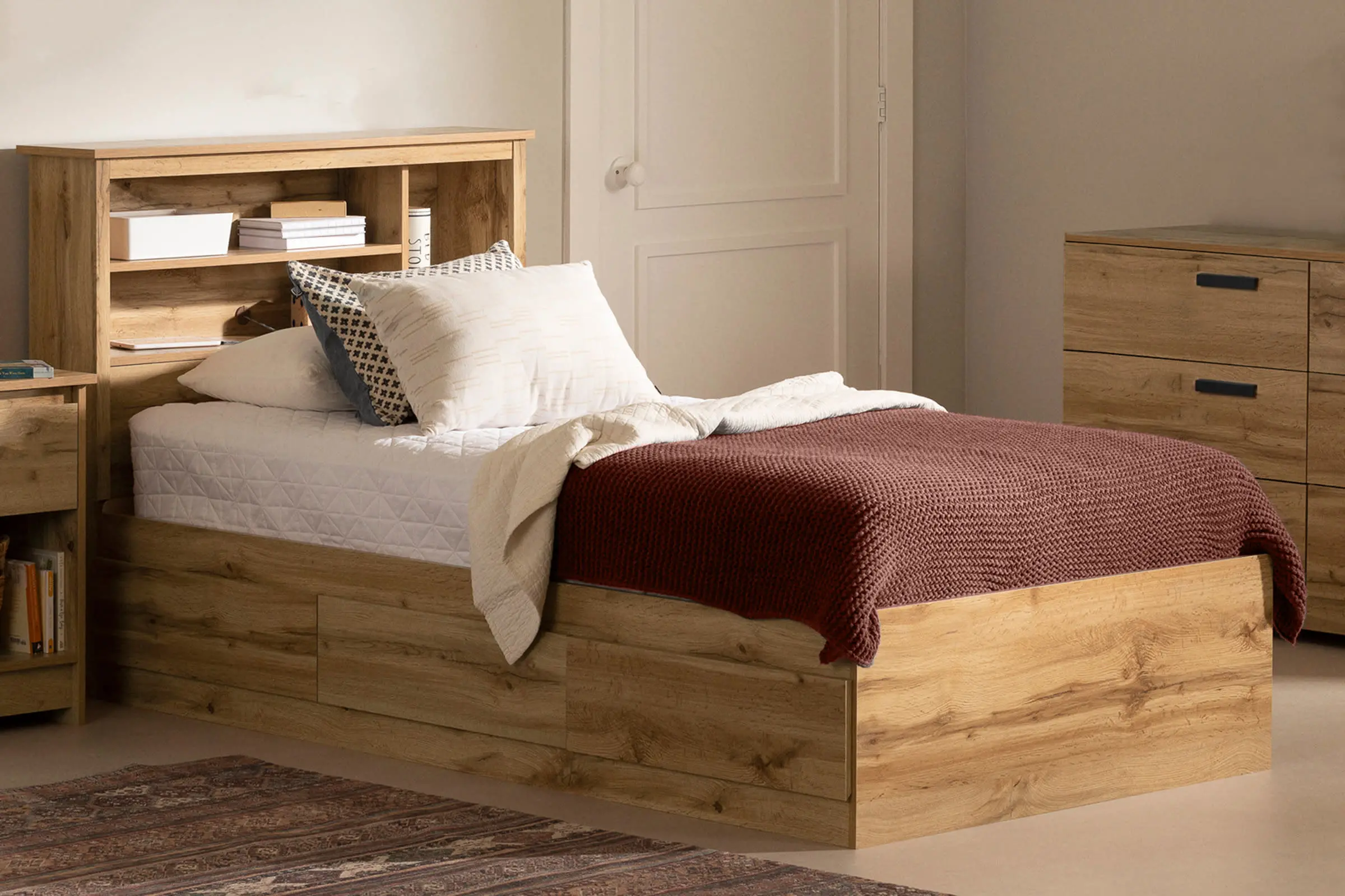 15680 Cavalleri Oak Twin Bed and Headboard Set - South Shore-3
