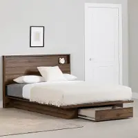 15697 Musano Walnut Full-Queen Bed and Headboard