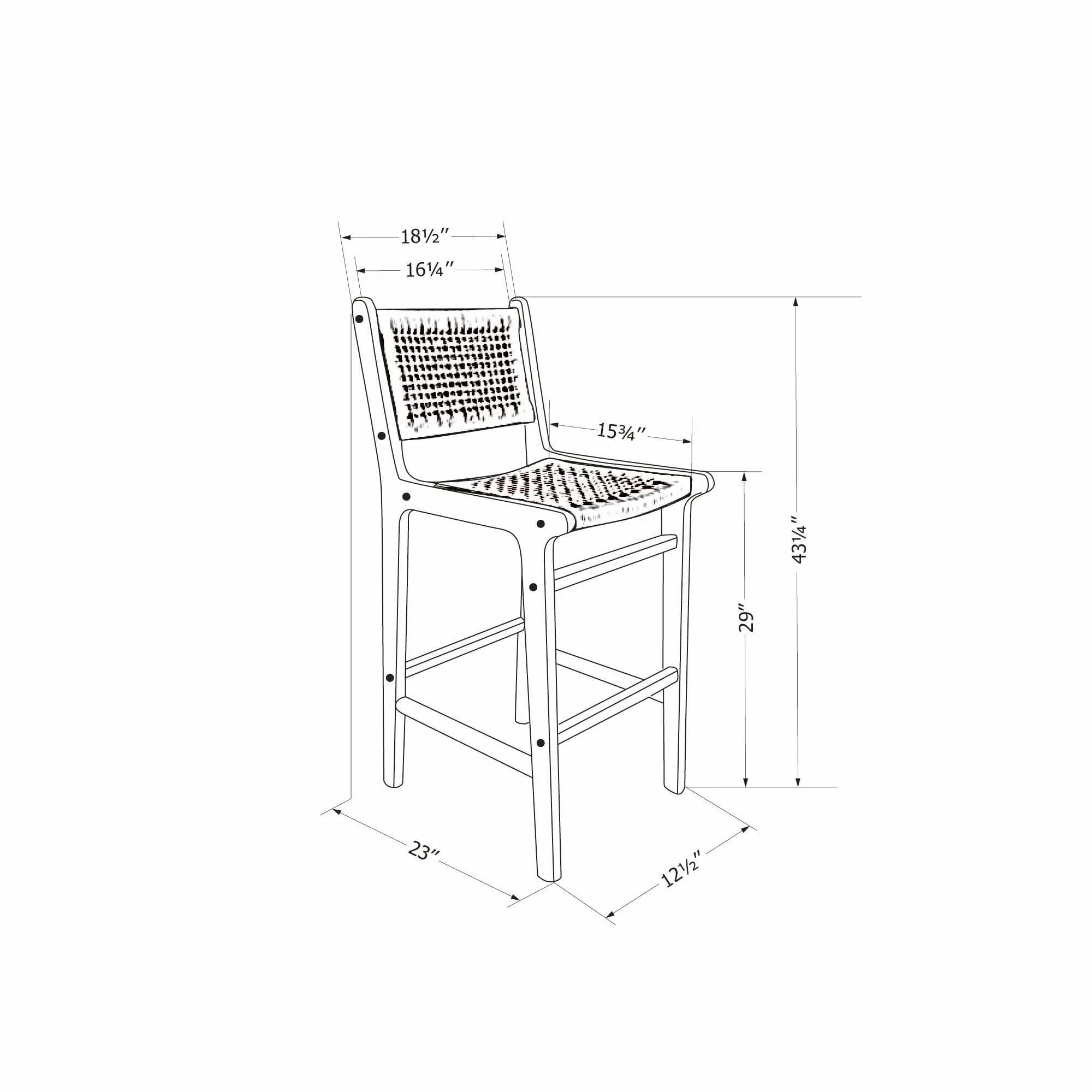 15745 Agave Rattan Bar Stool, Set of 2 - South Shore-3