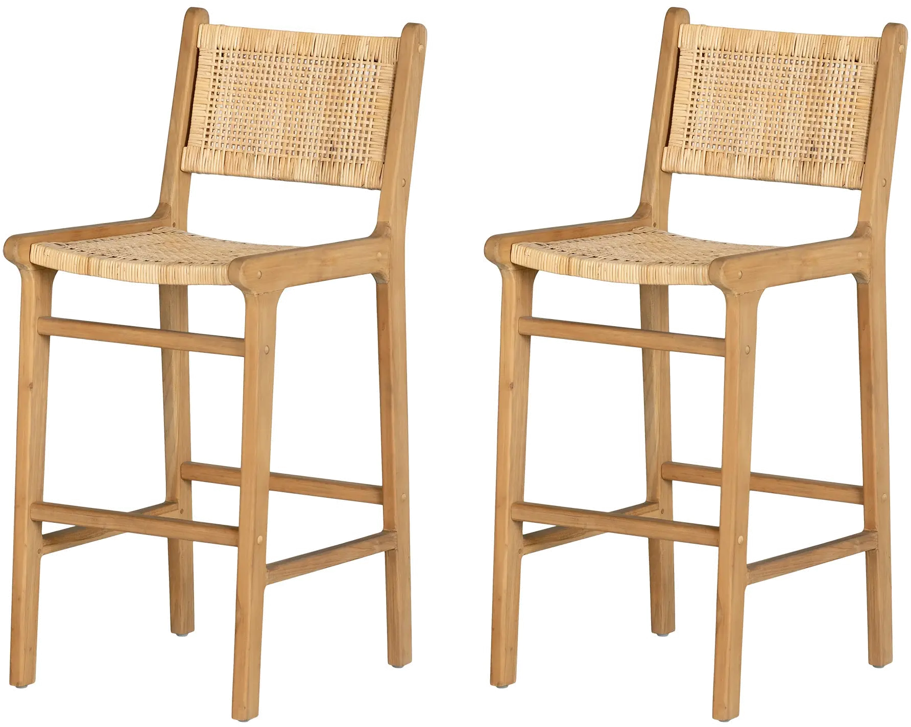 15745 Agave Rattan Bar Stool, Set of 2 - South Shore-1