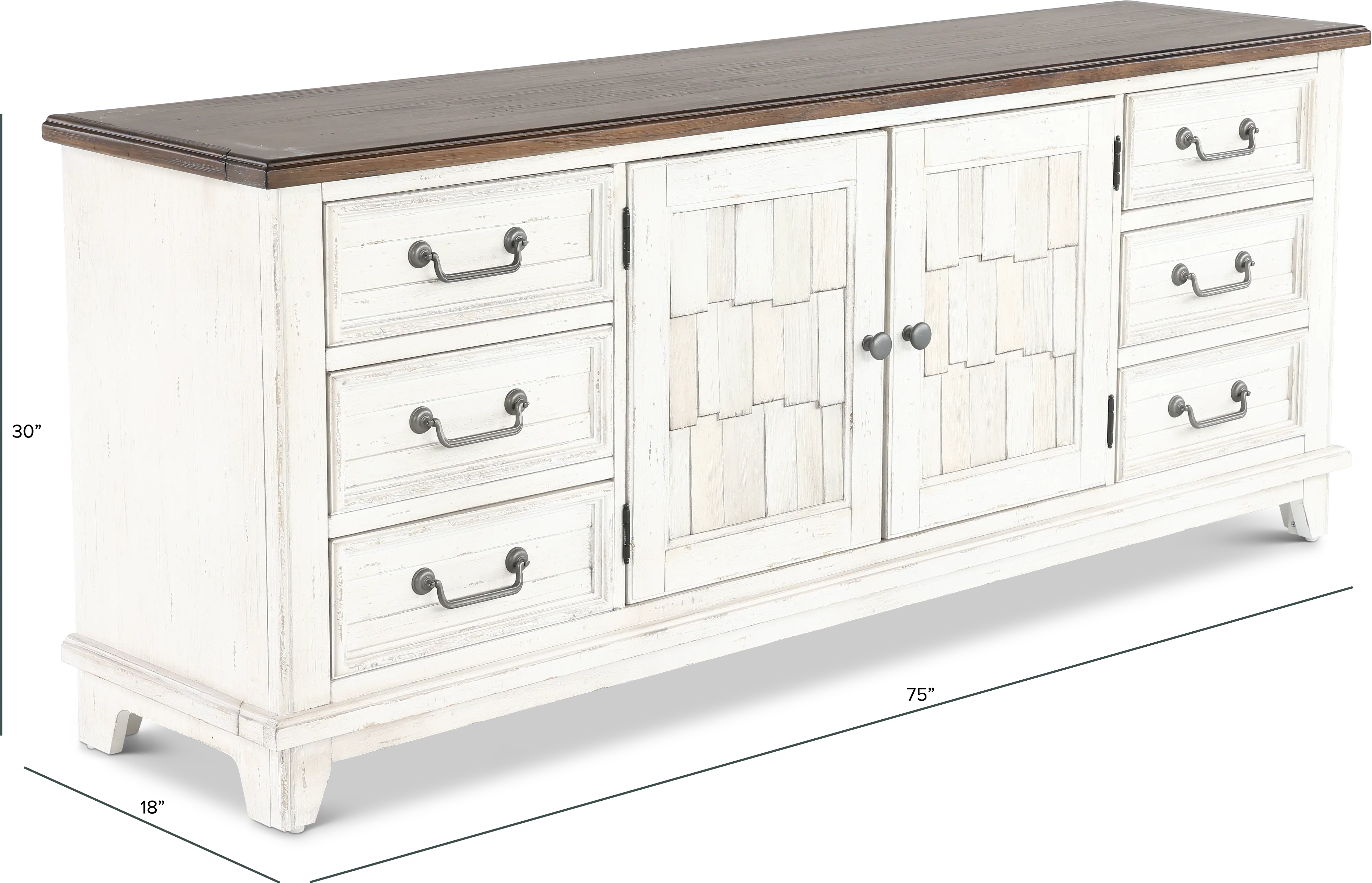237-TV75 River Place 75  White-Washed TV Stand-3