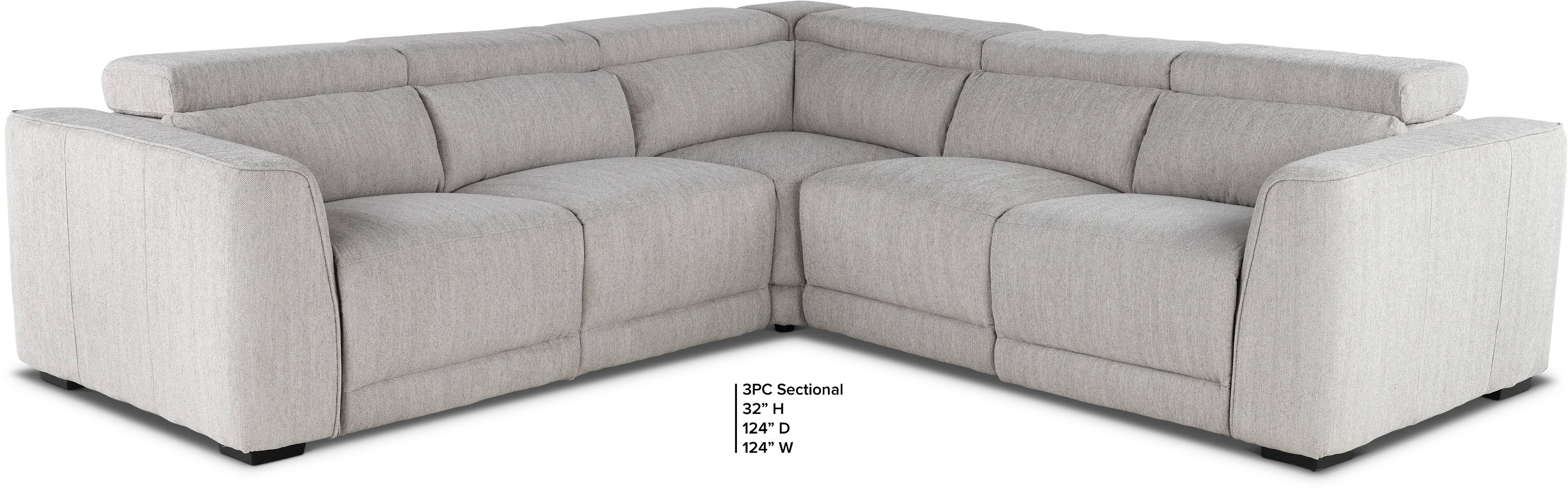 Noho Bisque 3-Piece Power Reclining Sectional-3